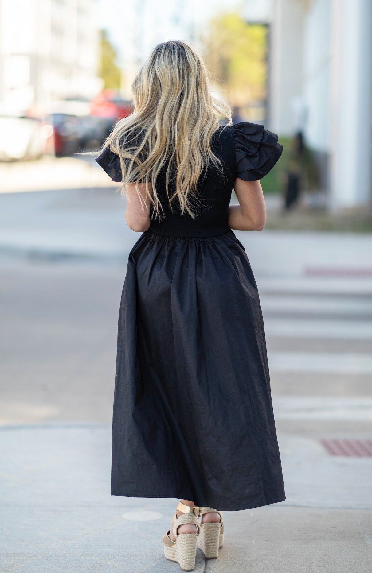 Brianne Flutter Sleeve Midi Dress