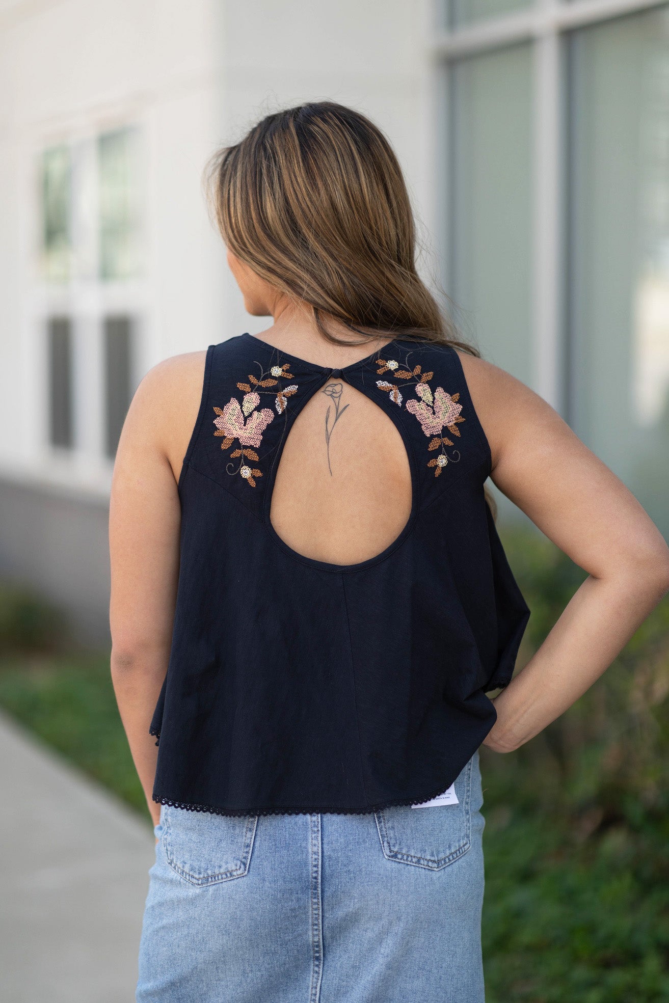 Fun And Flirty Embroidered Tank