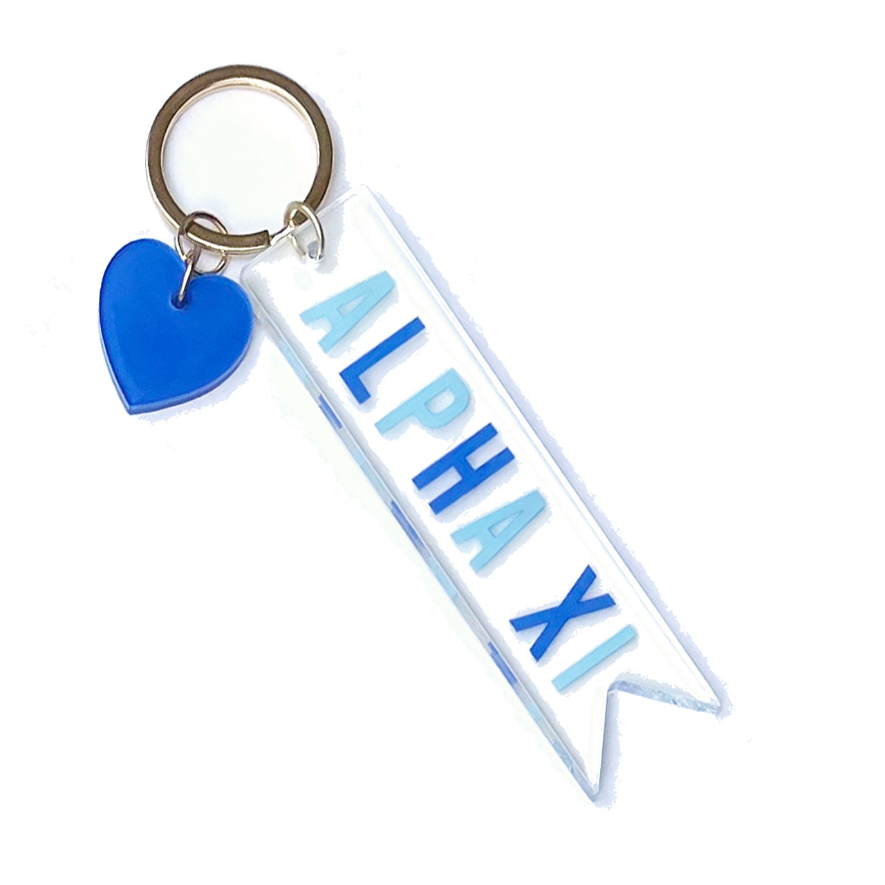 Alpha Xi Delta Acrylic Heart Charm Keychain