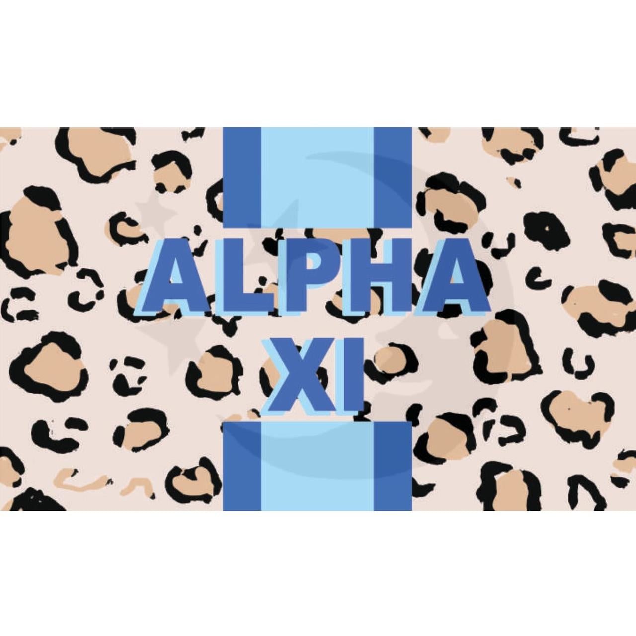 Alpha Xi Delta Cheetah Flag 3'X5'