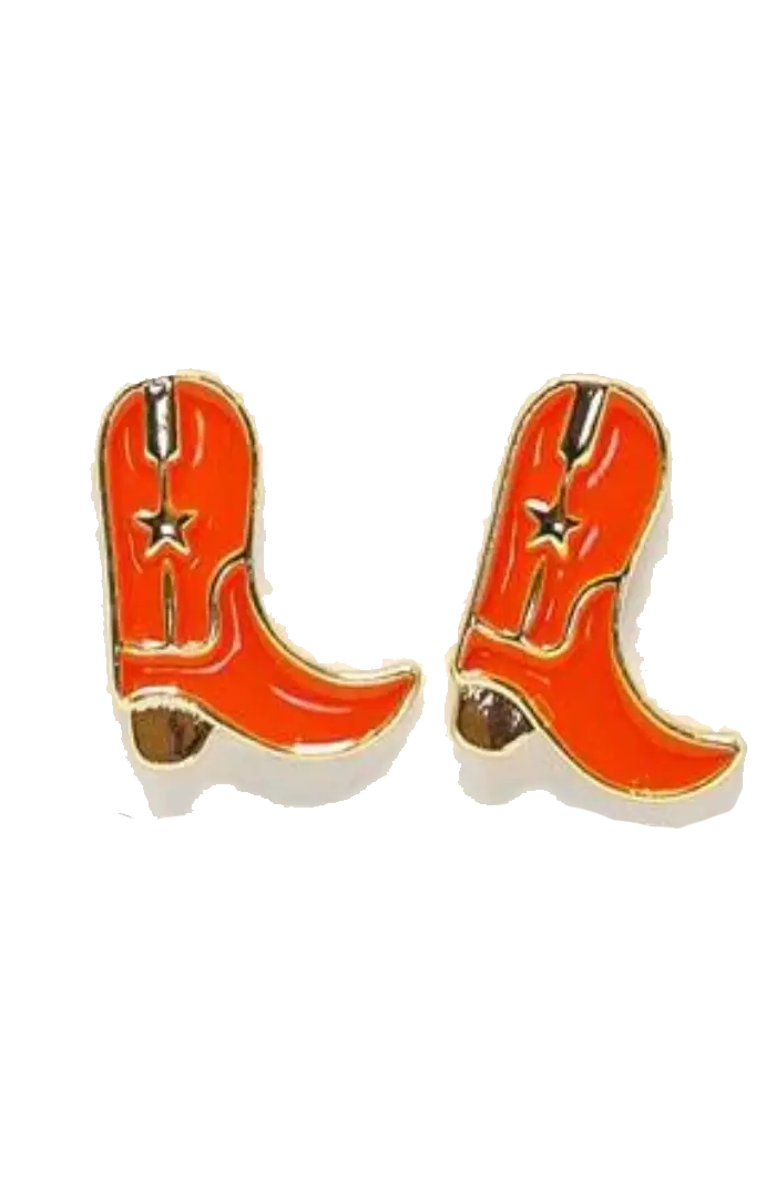 Orange Cowboy Boot Studs