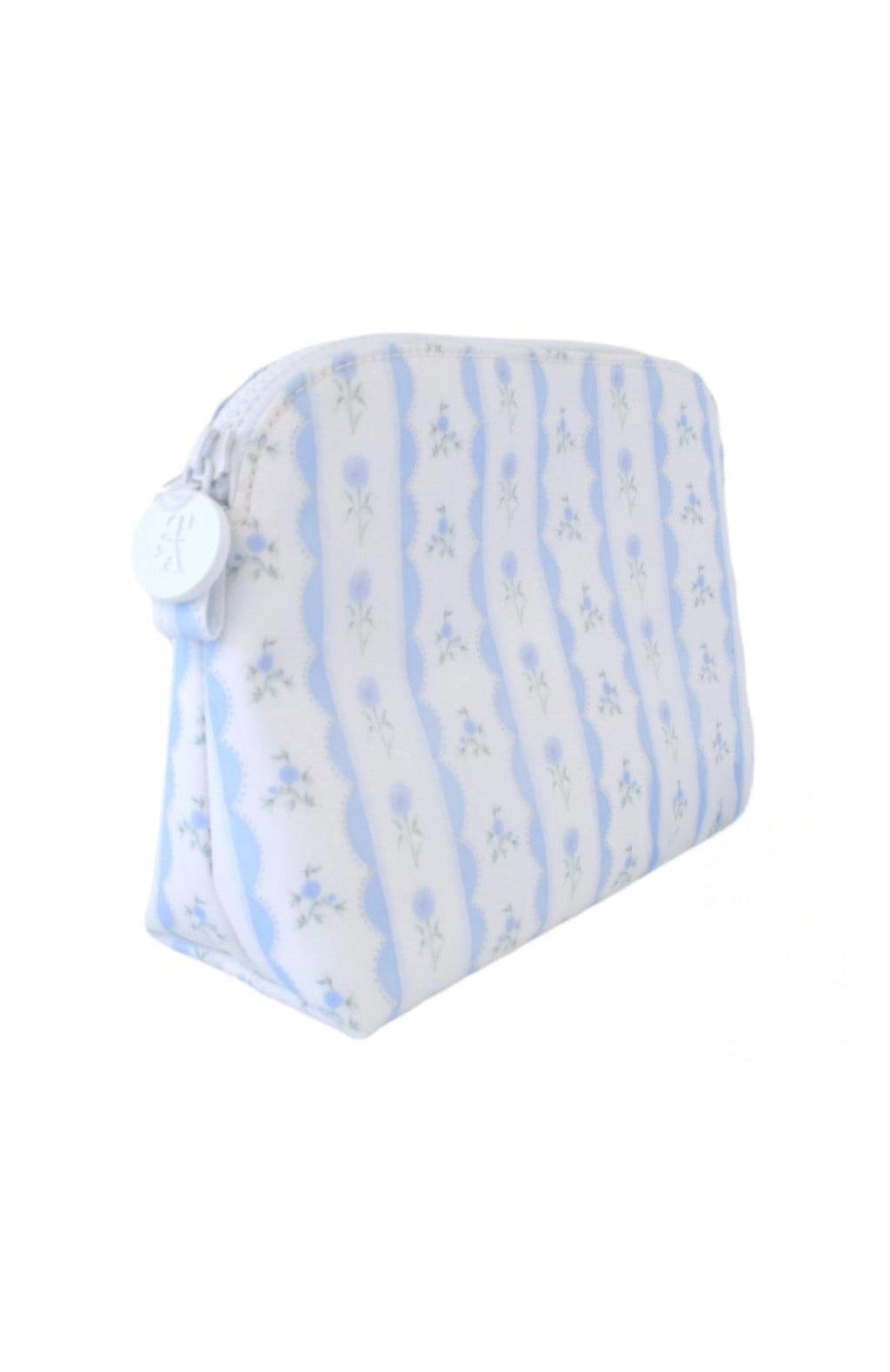 Goodie Cosmetic Bag - Ribbon Floral Blue