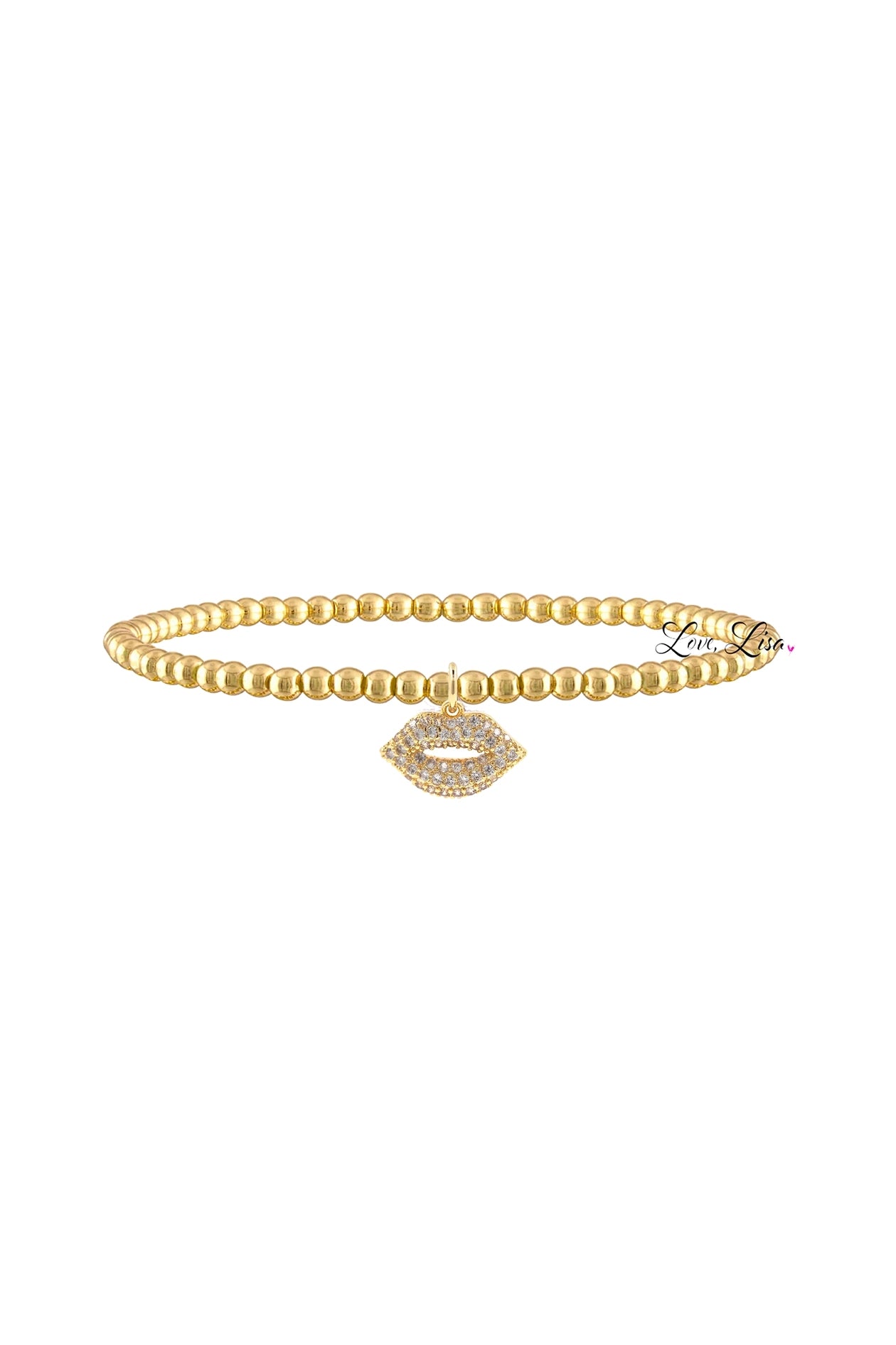 Sami Luxe Charm Bracelet Collection - Lips/Gold