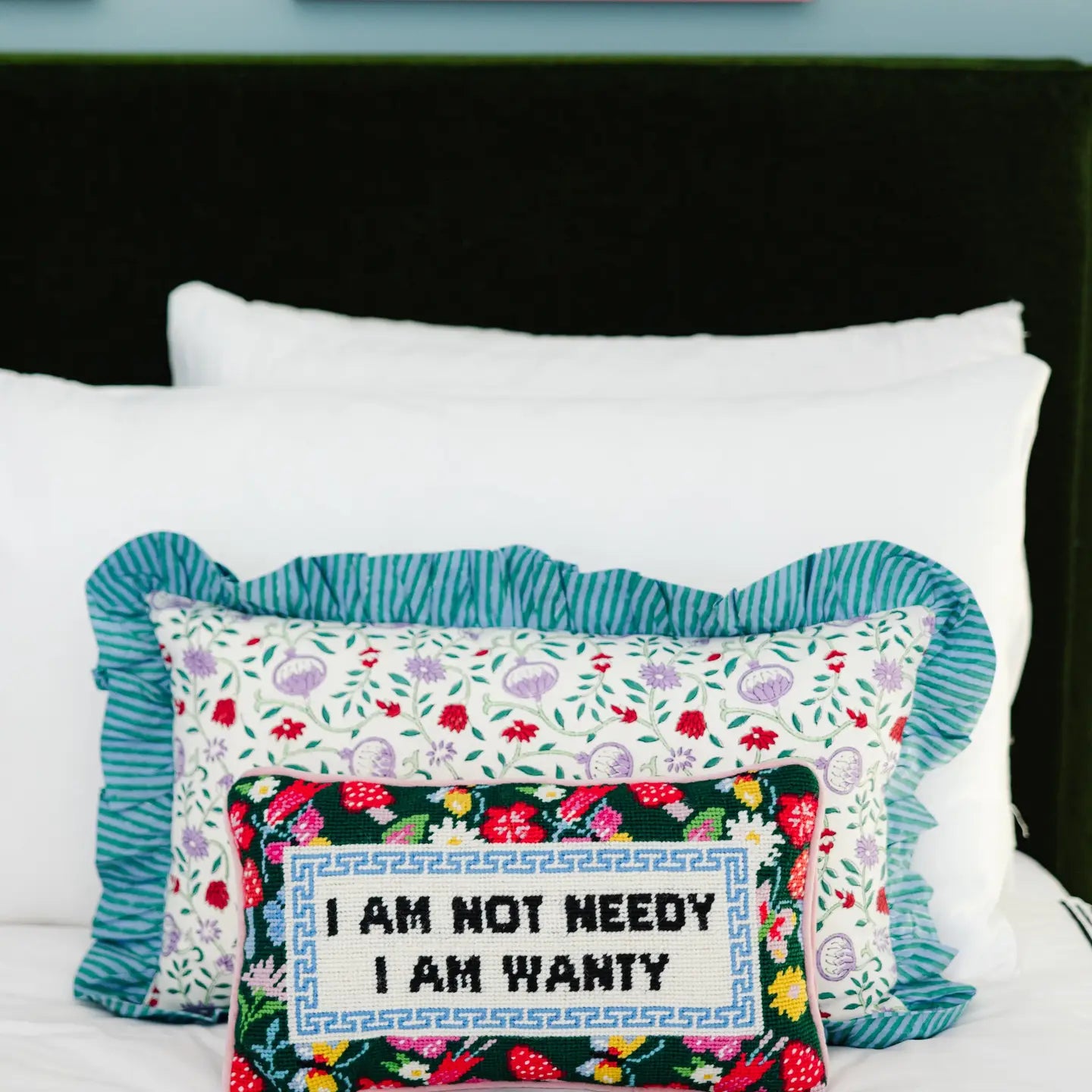 Not Needy Needlepoint Pillow