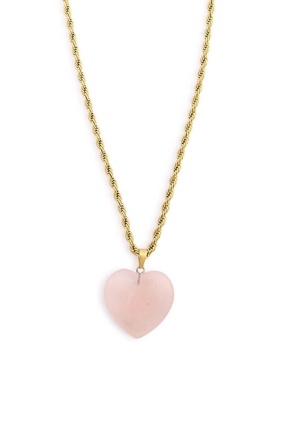 Stone Heart Pendant Necklace