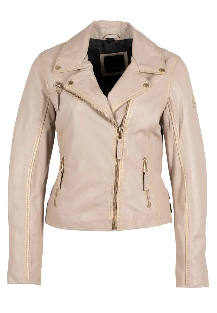 Christy RF Star Detail Leather Jacket