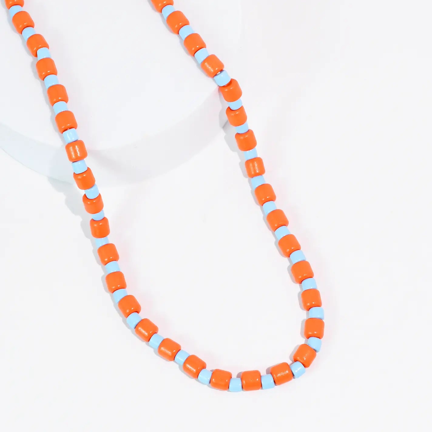 Sprinkle Orange Turquoise Necklace