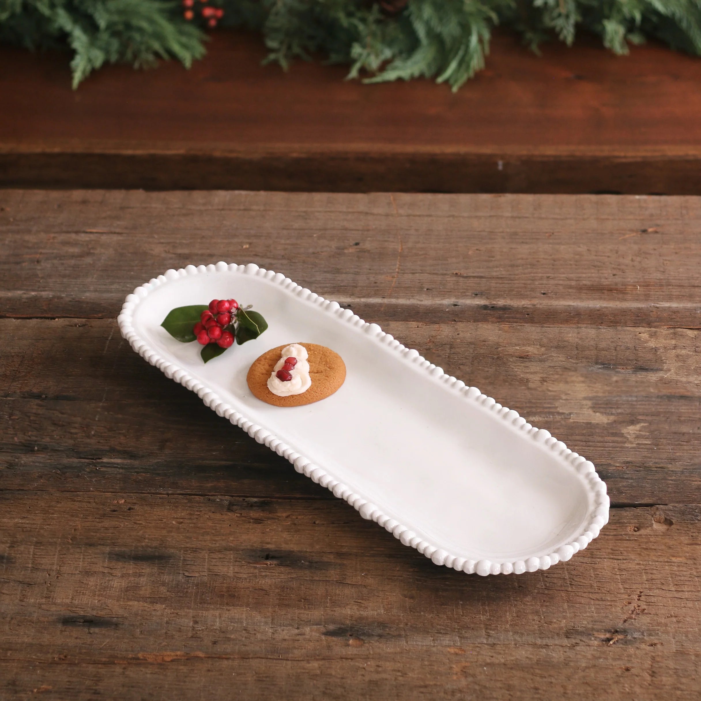 VIDA Alegria Med Baguette Platter (White)