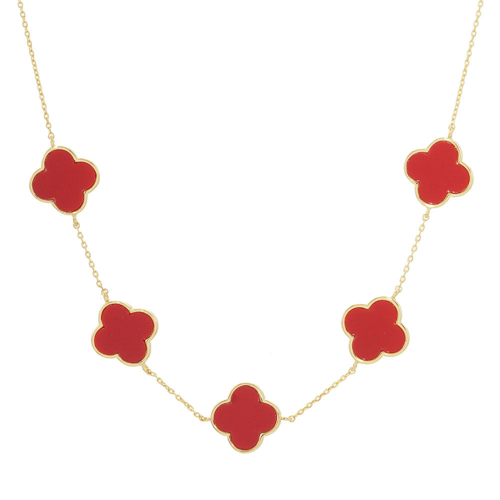 Linked Quatrefoil Necklace