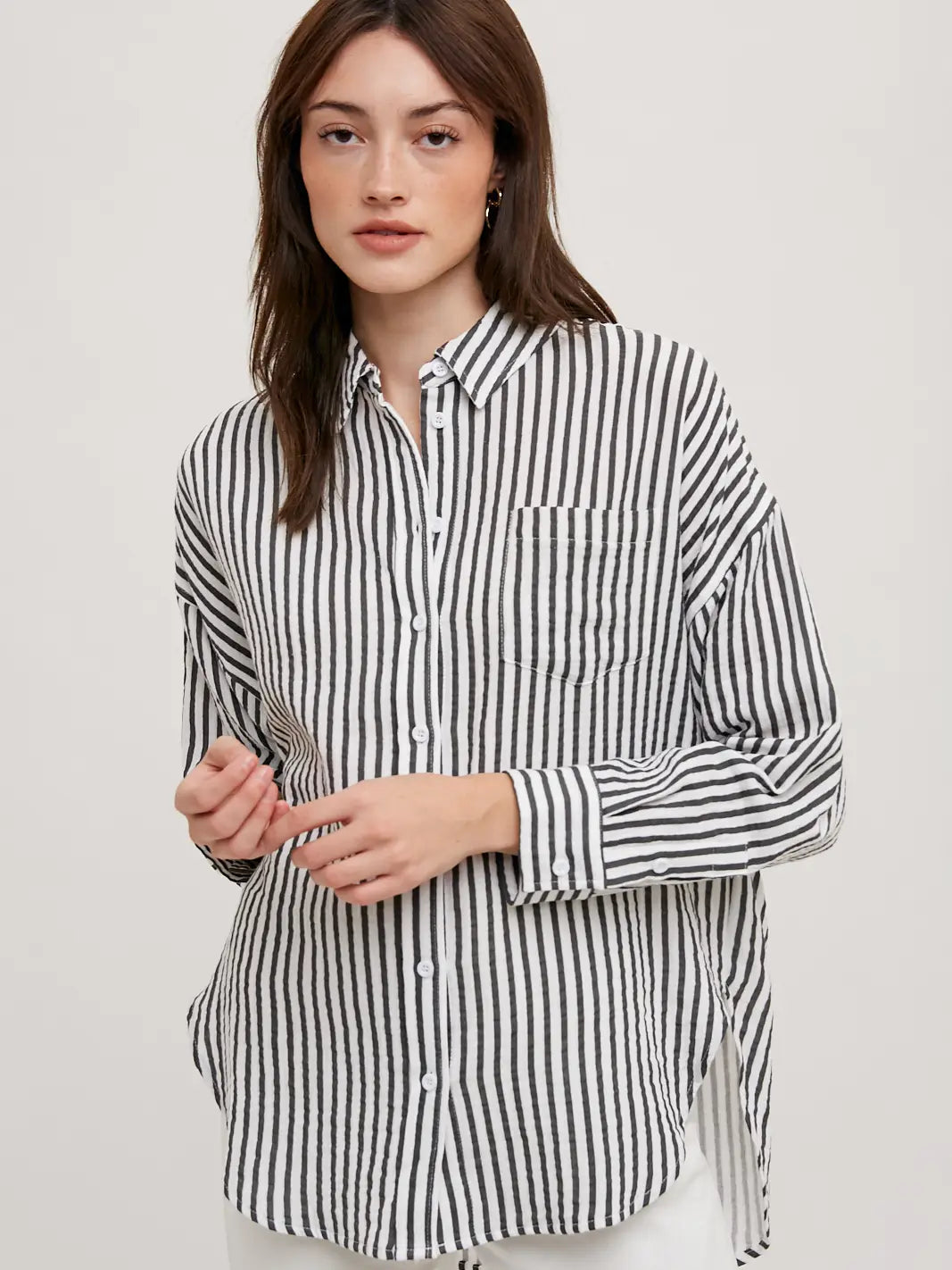 Charley Stripe Button Up