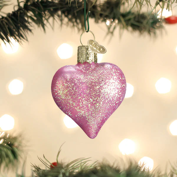 PINK GLITTERED HEART