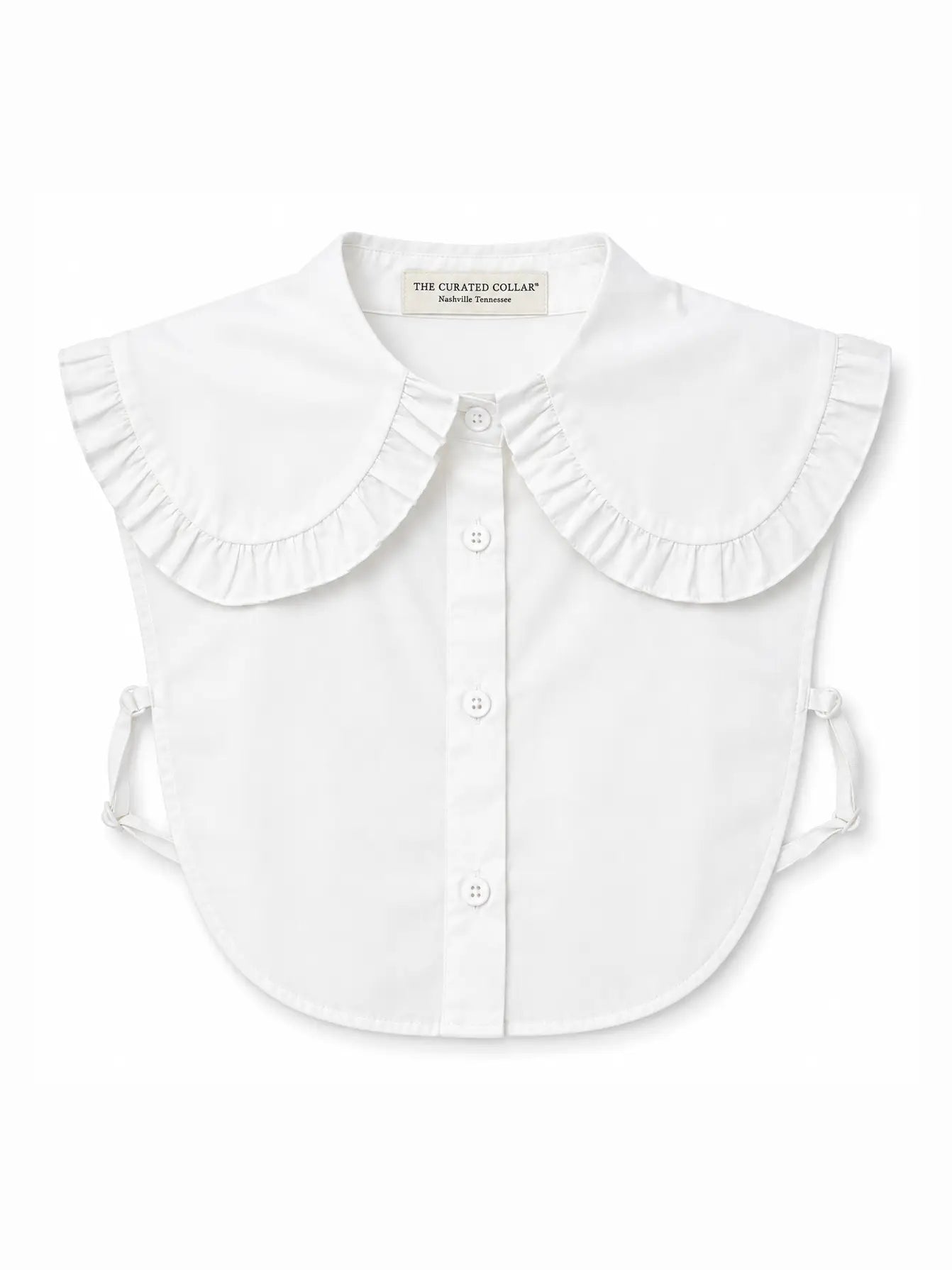 Maggie White Ruffle Collar Dickey