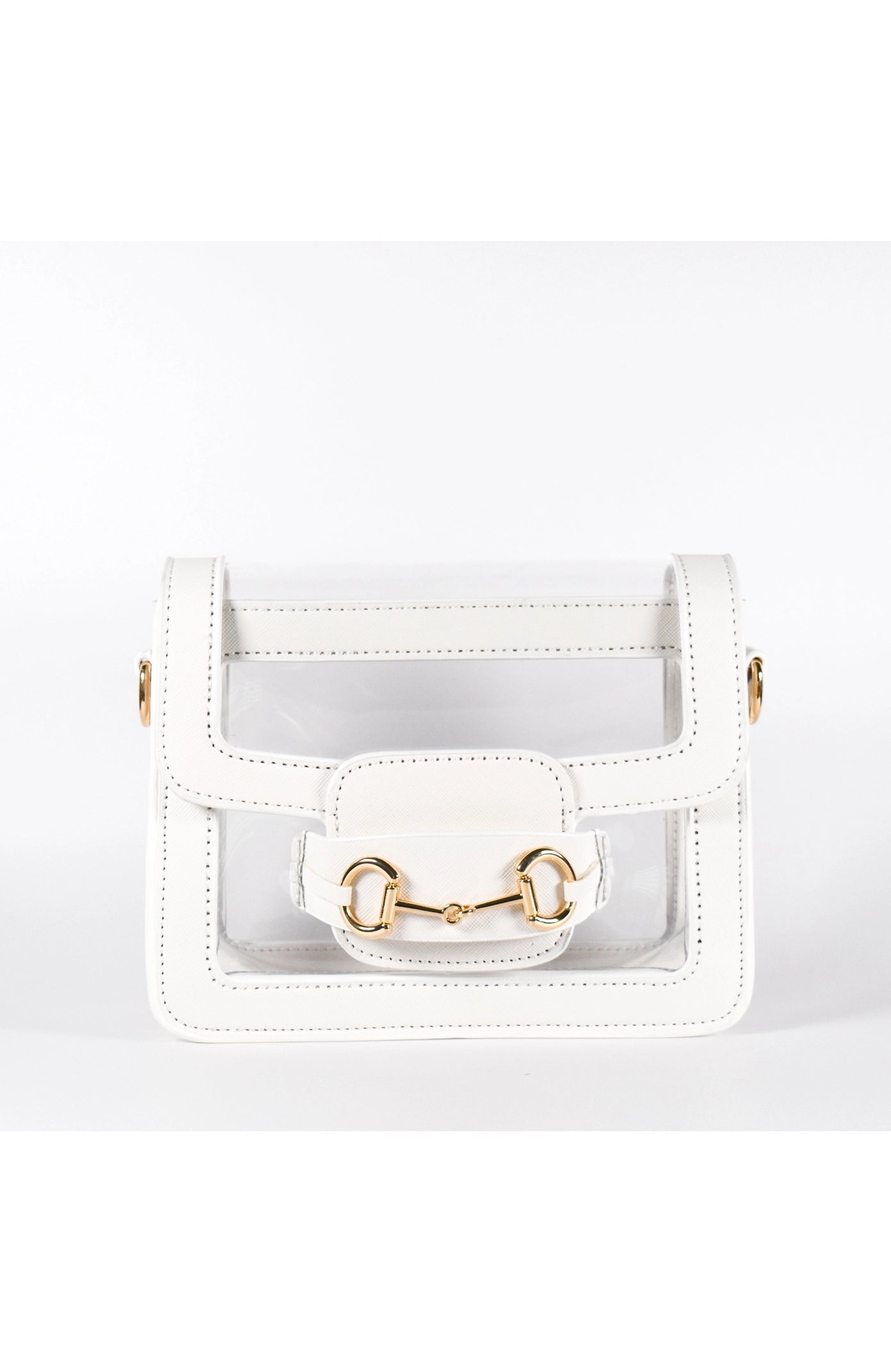 The Ashley Clear Handbag - White