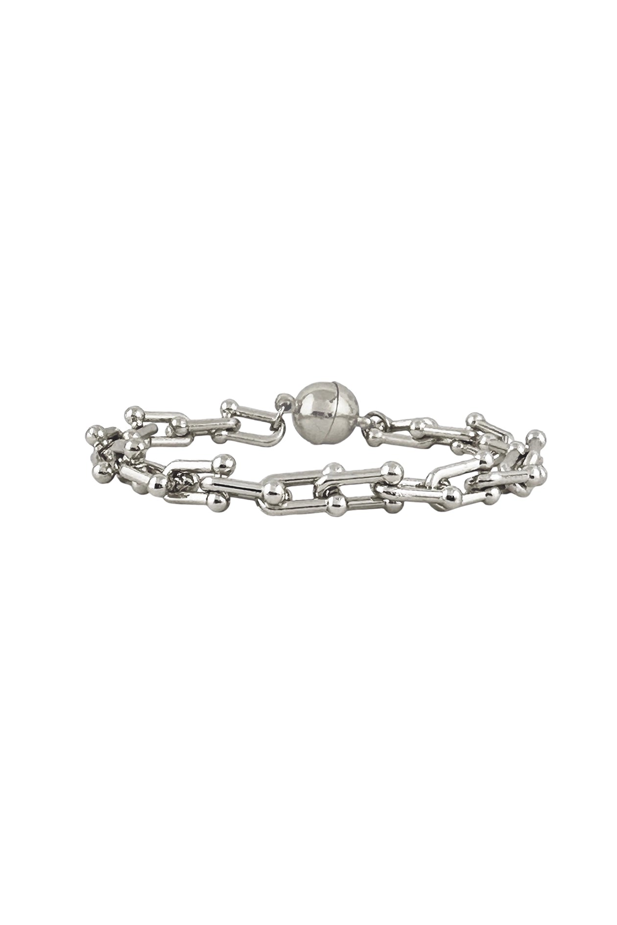 Mila Magnetic Link Bracelet - Silver