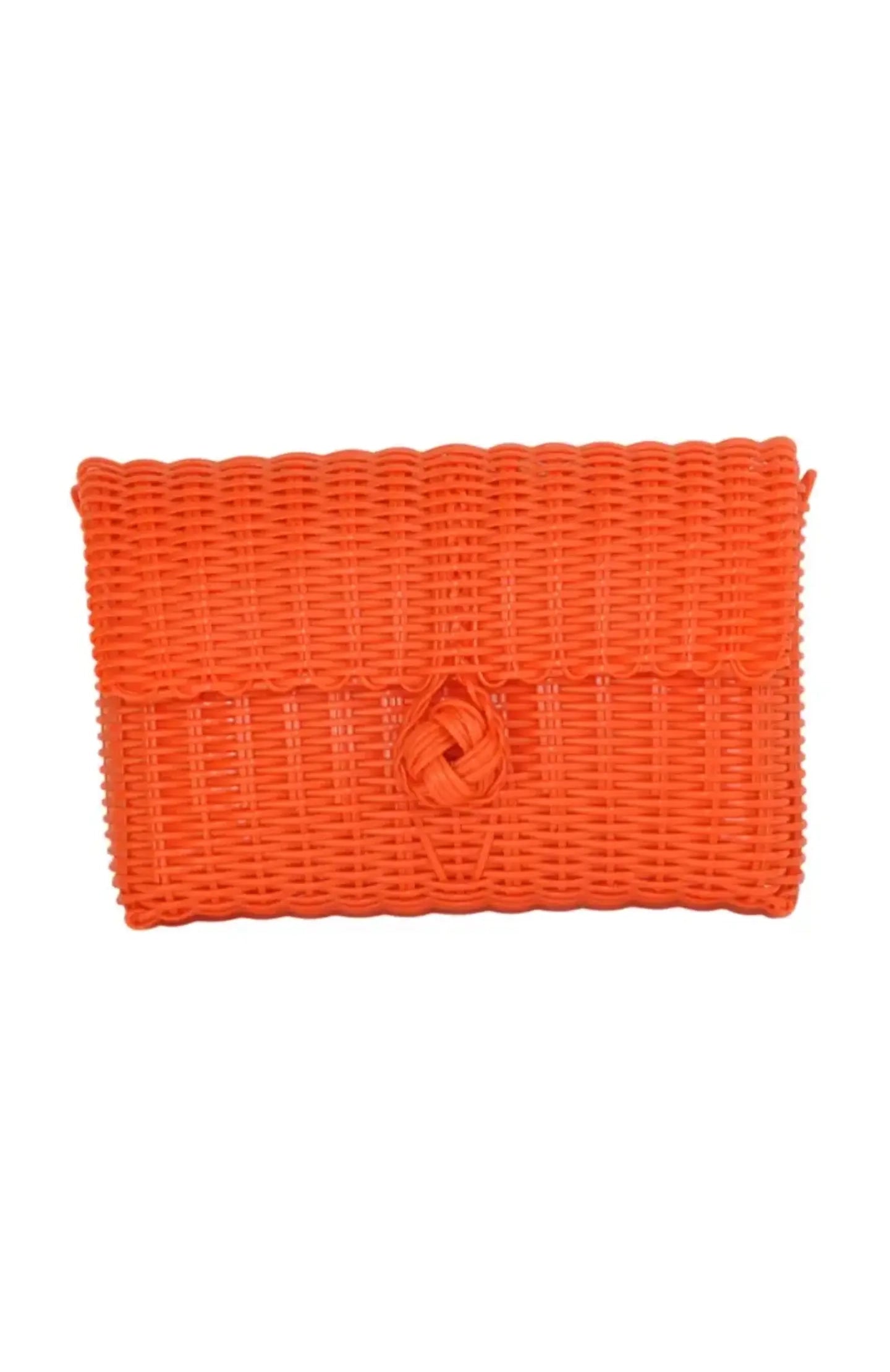 Clutch, Solid in Orange