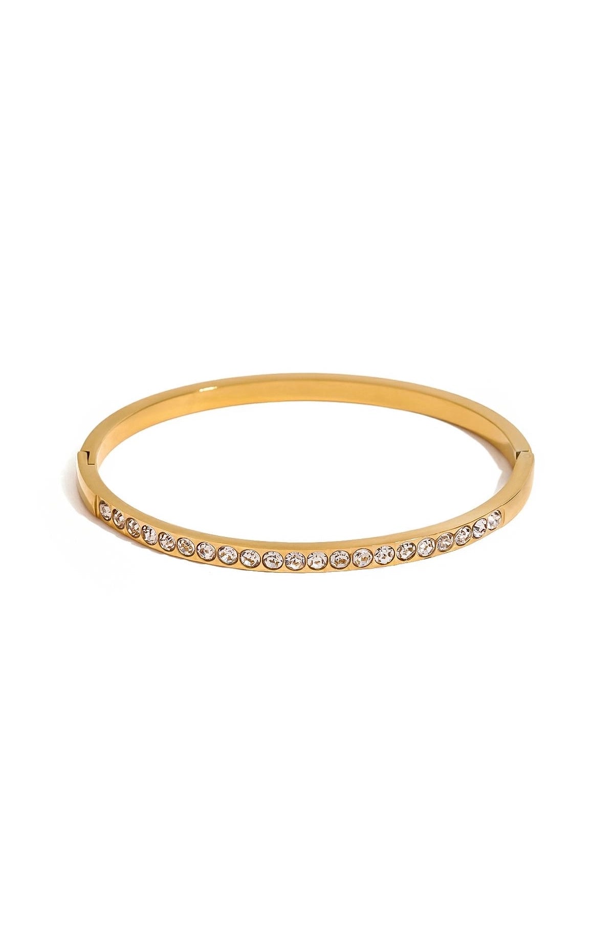 Zircon Gold Bangle Bracelet - Waterproof