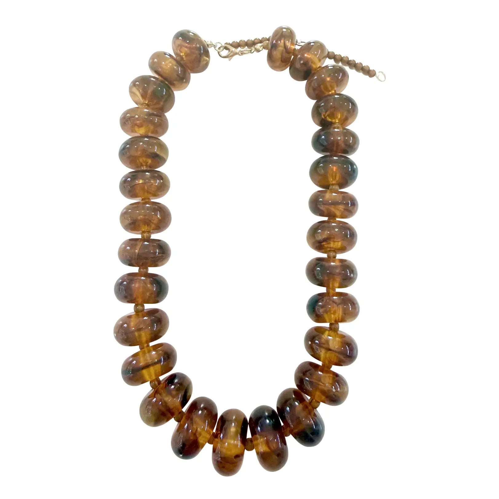 Marlan Chunky Beaded Necklace - Tortoise