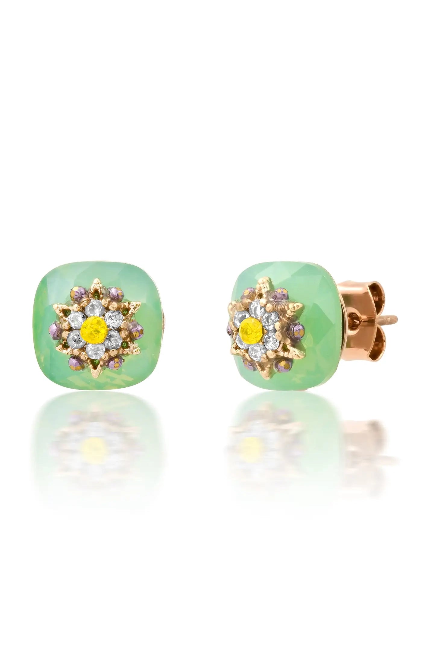 Embellished Faceted Gem Studs