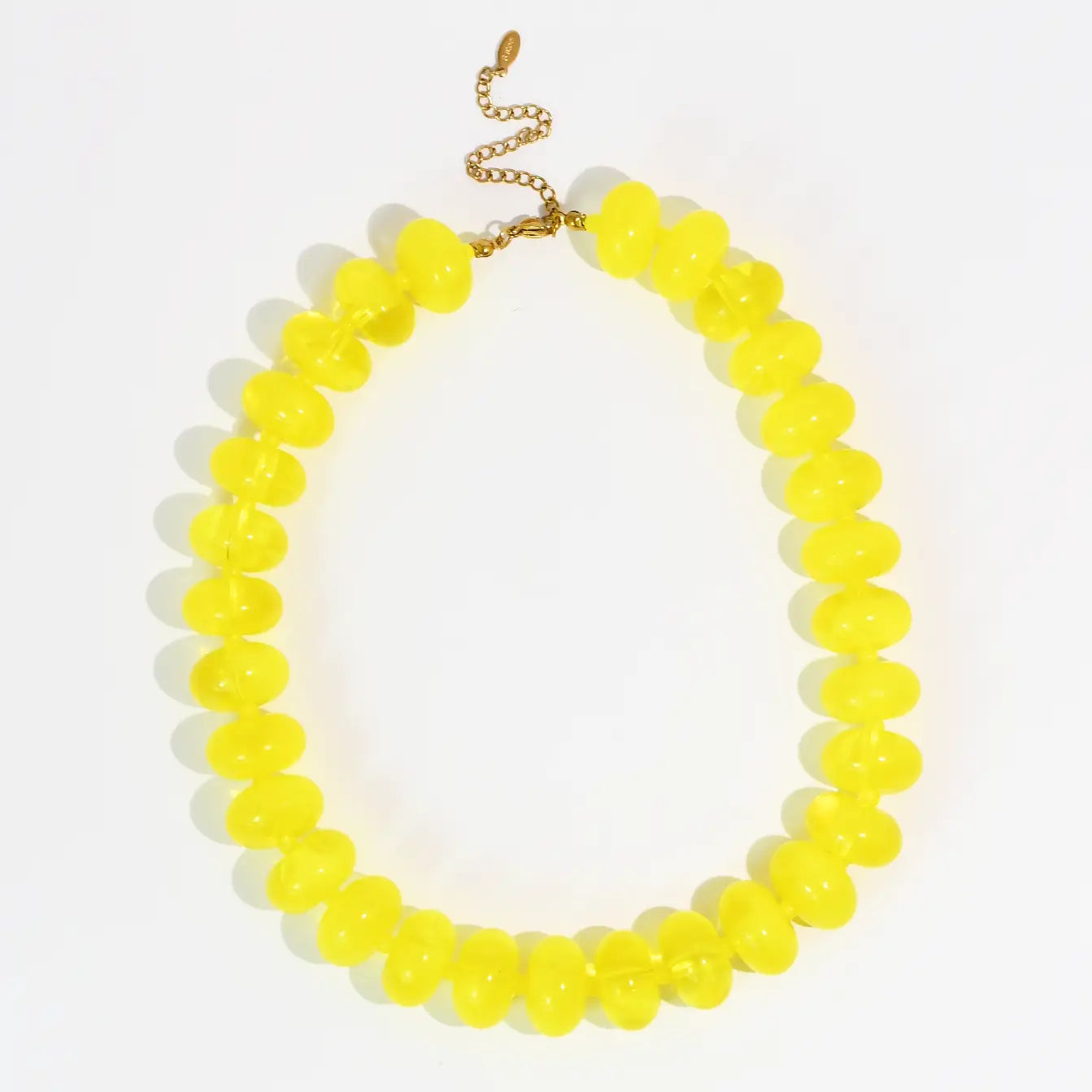 Sugar Bead Yellow Necklace