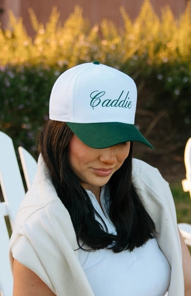 Caddie Hat Dark Green,White