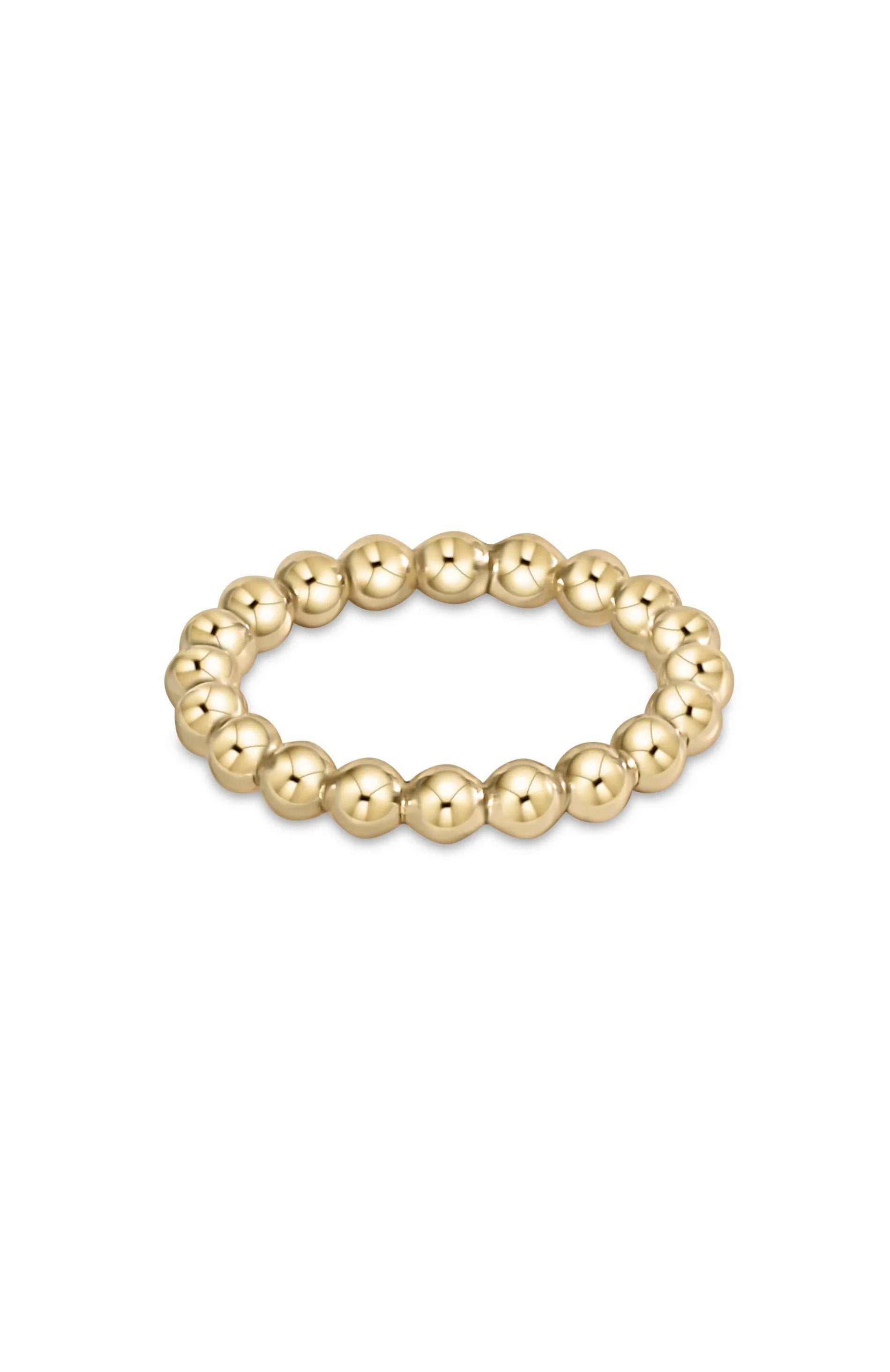 Classic 3mm Bead Gold Ring