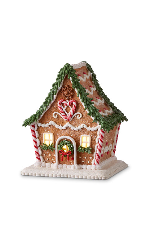 6.5" Lighted Gingerbread House