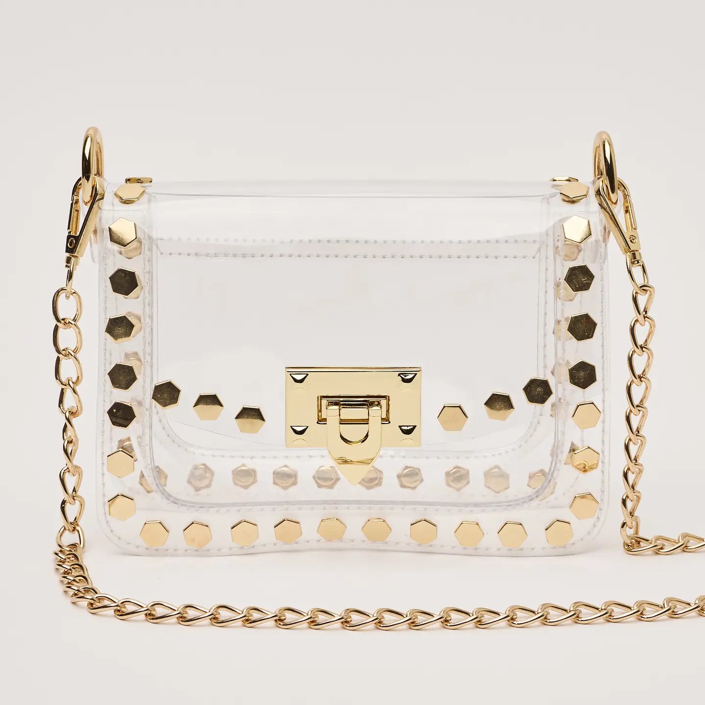 The Jackie Clear Purse - Hexagon