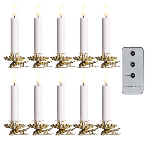 4" Clip-On Lighted Candles w/ Remote