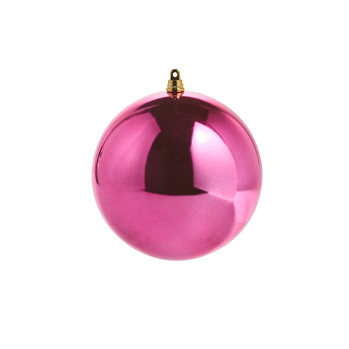 6" Shiny Ball Ornament Fuchsia