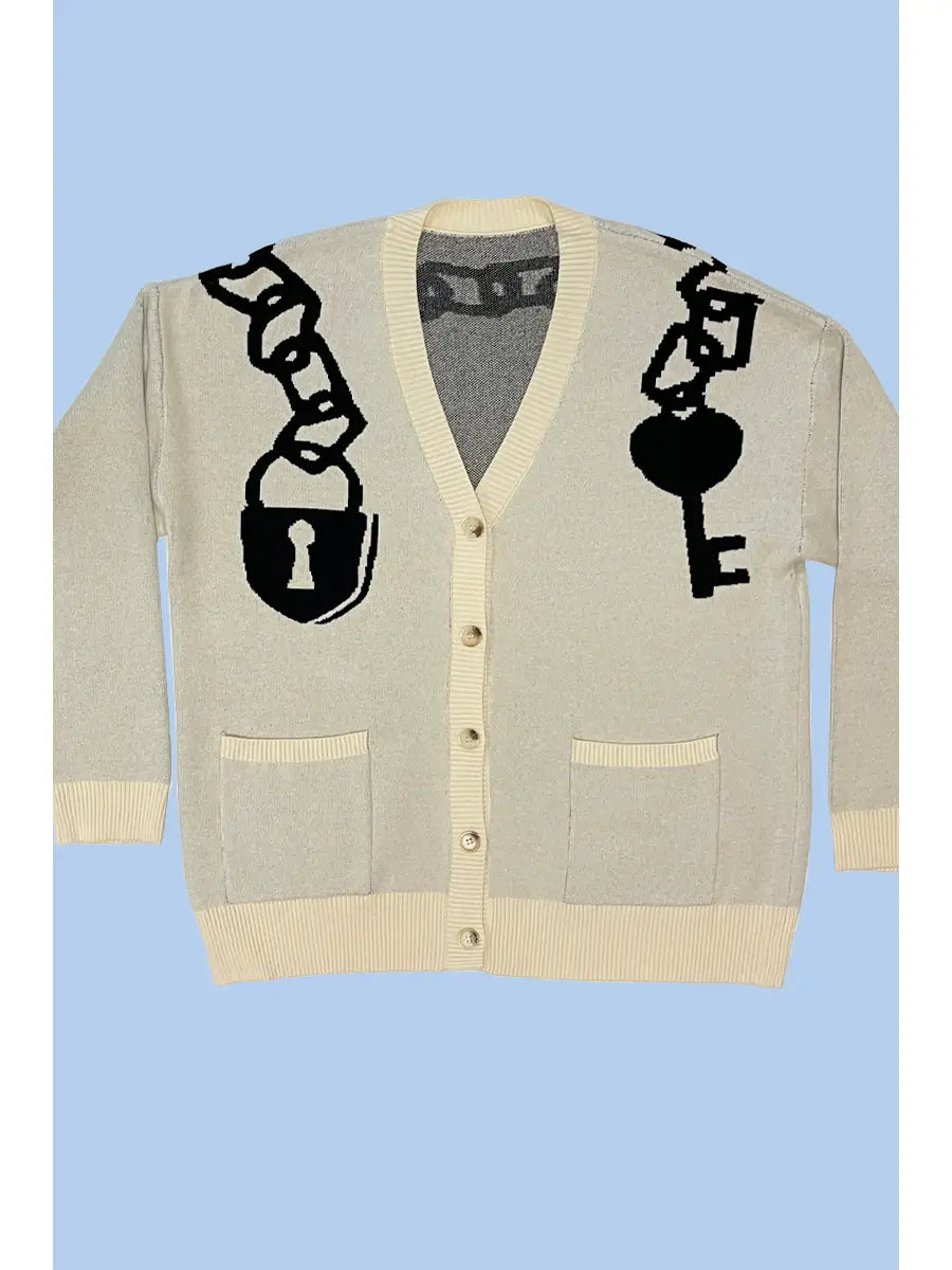 Lock & Key Chain Cardigan