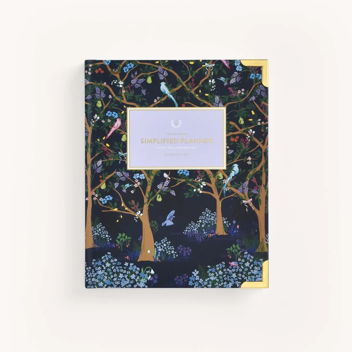 2024 Weekly  Simplified Planner Midnight Chinoiserie