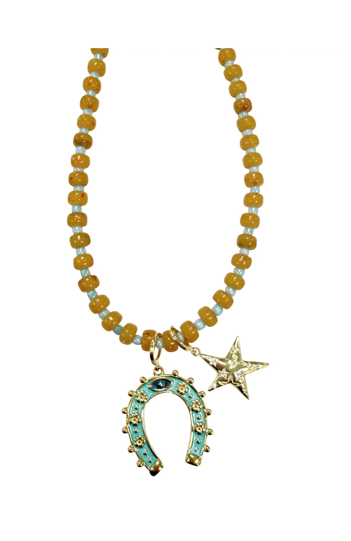 Mitchell Beaded Double Charm Necklace