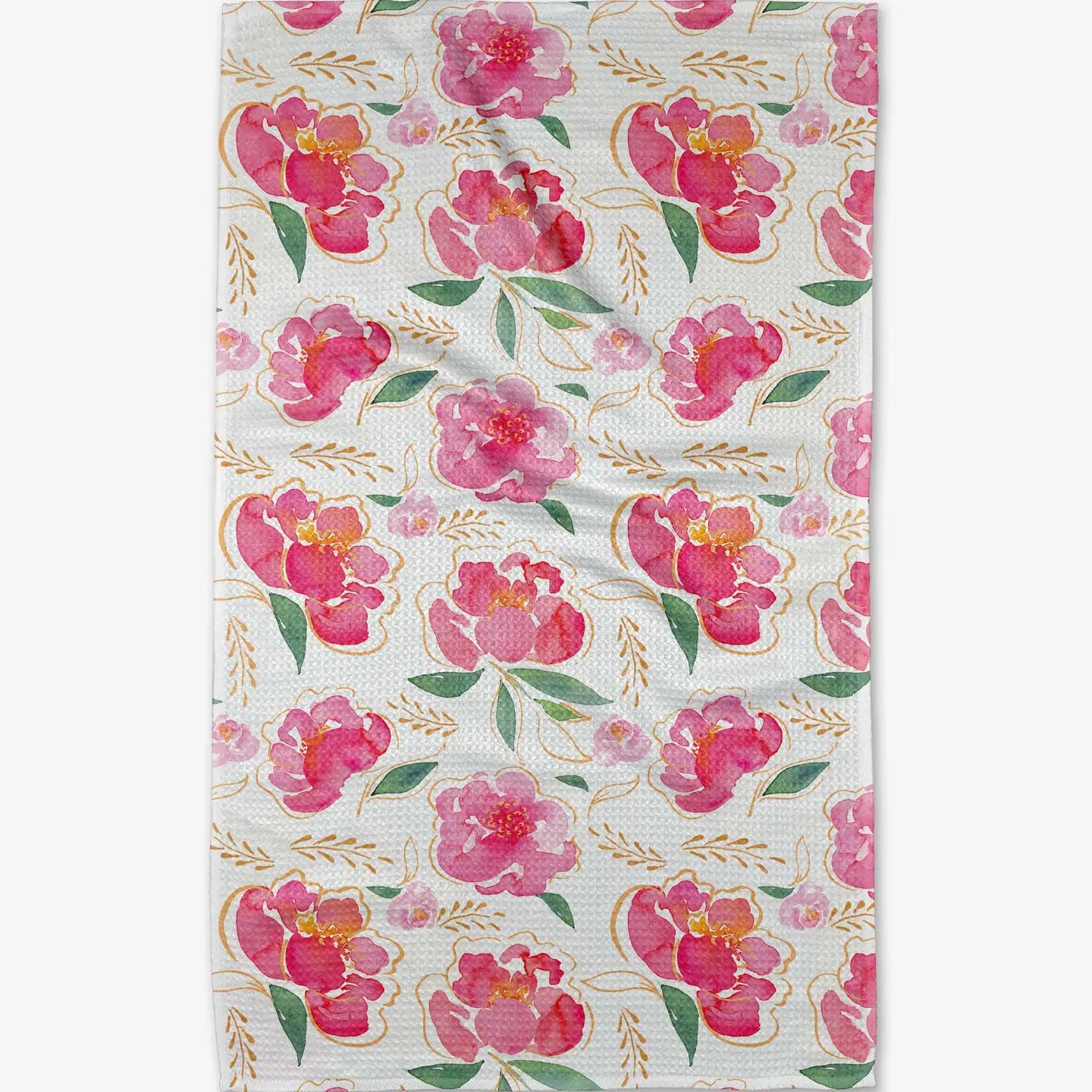 Pink Peony Tea Towel