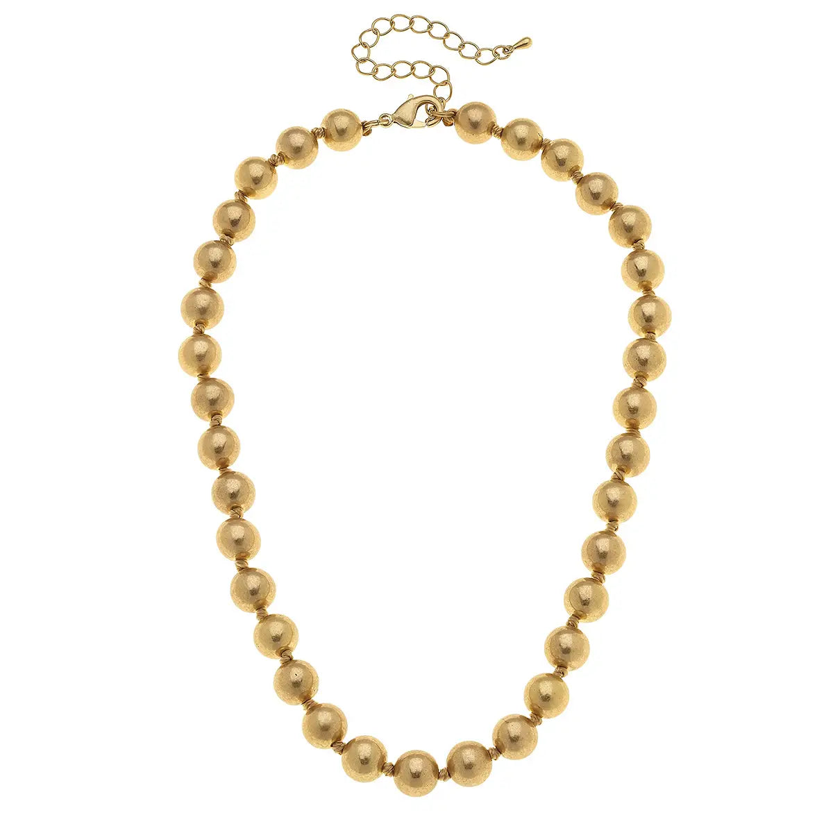 Chloe 10mm Ball Bead Necklace Gold
