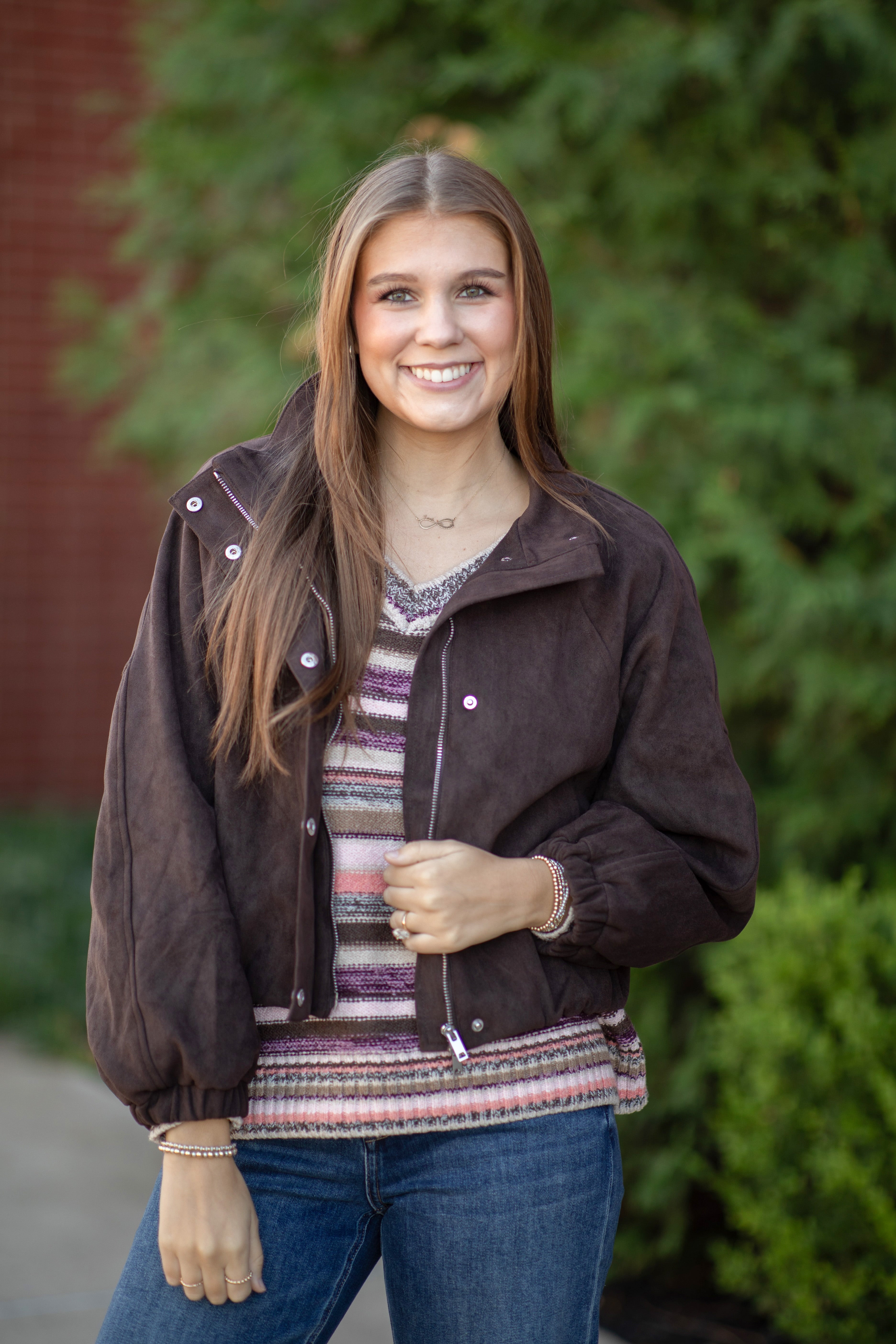 MIA IMITATION SUEDE BALLOON JACKET
