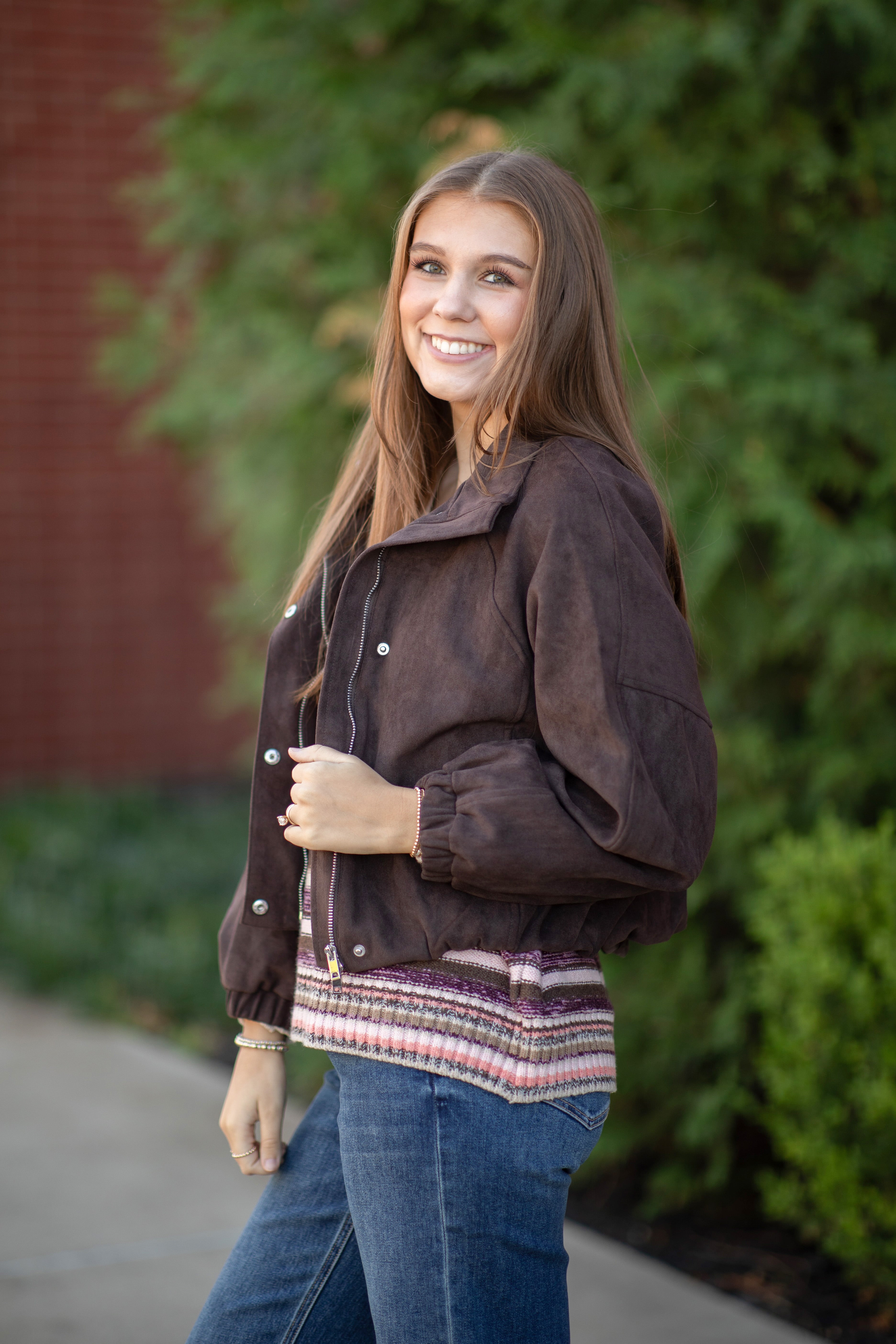 MIA IMITATION SUEDE BALLOON JACKET