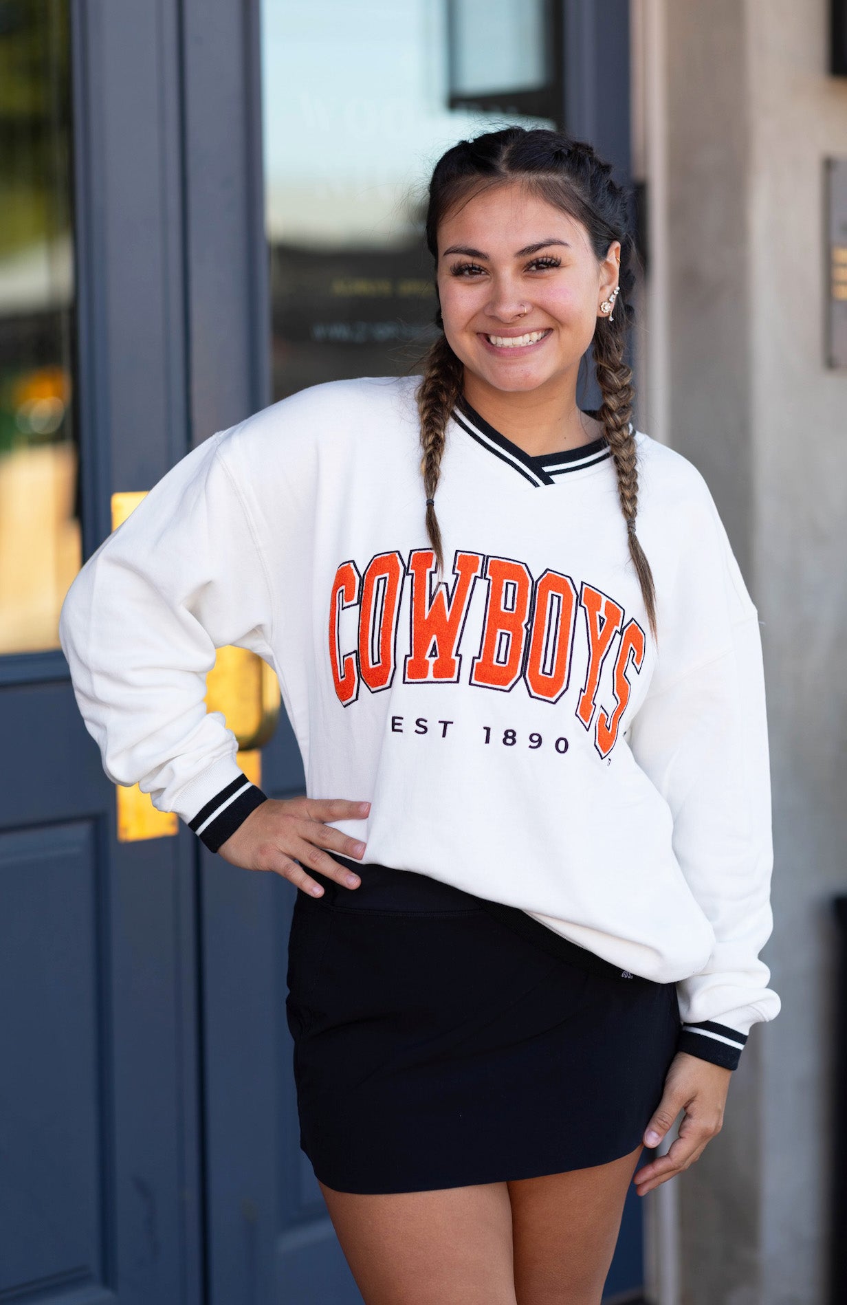 Oklahoma State Chenille V-Neck