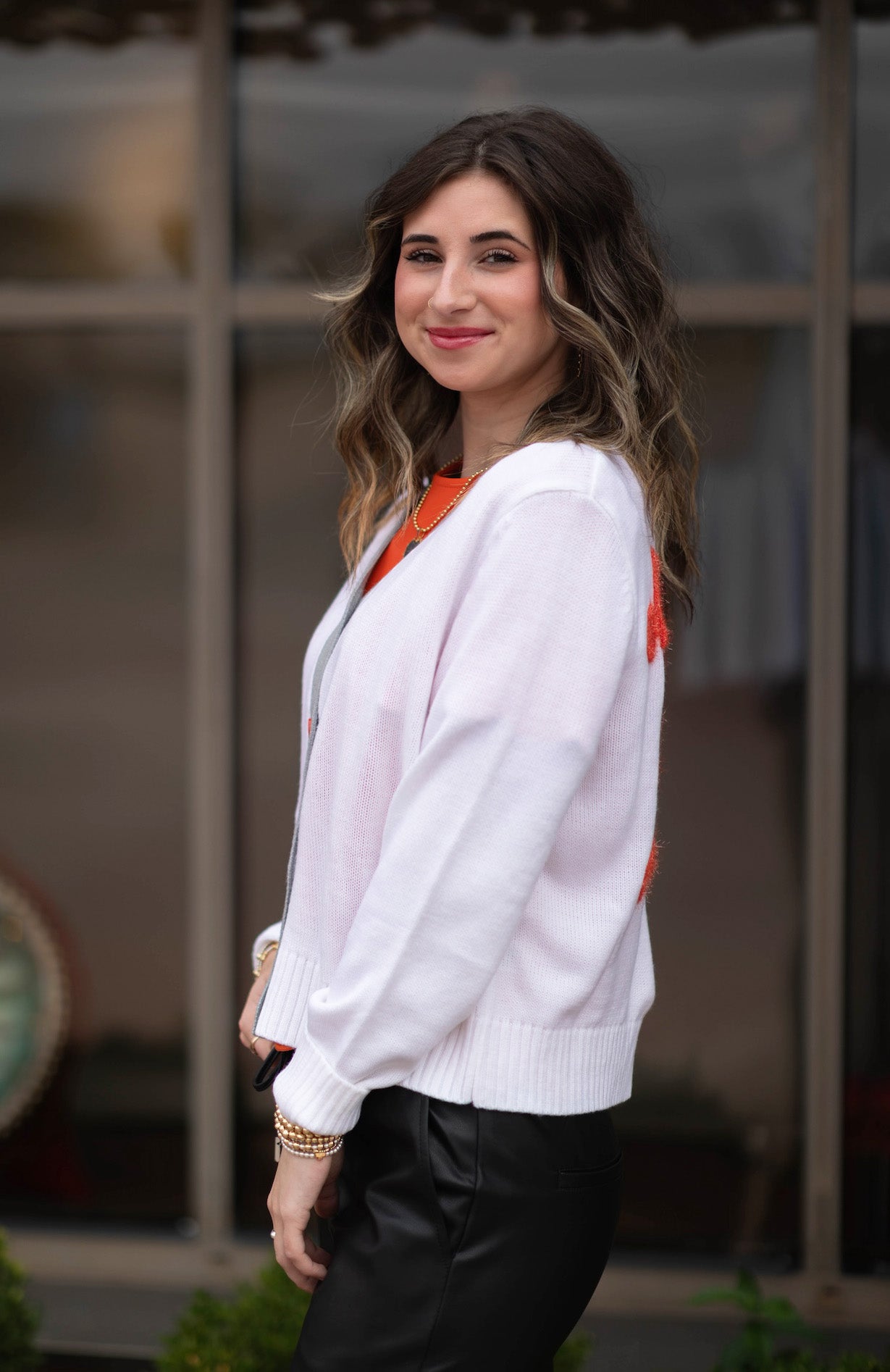 Oklahoma State Glitter Script Cardigan