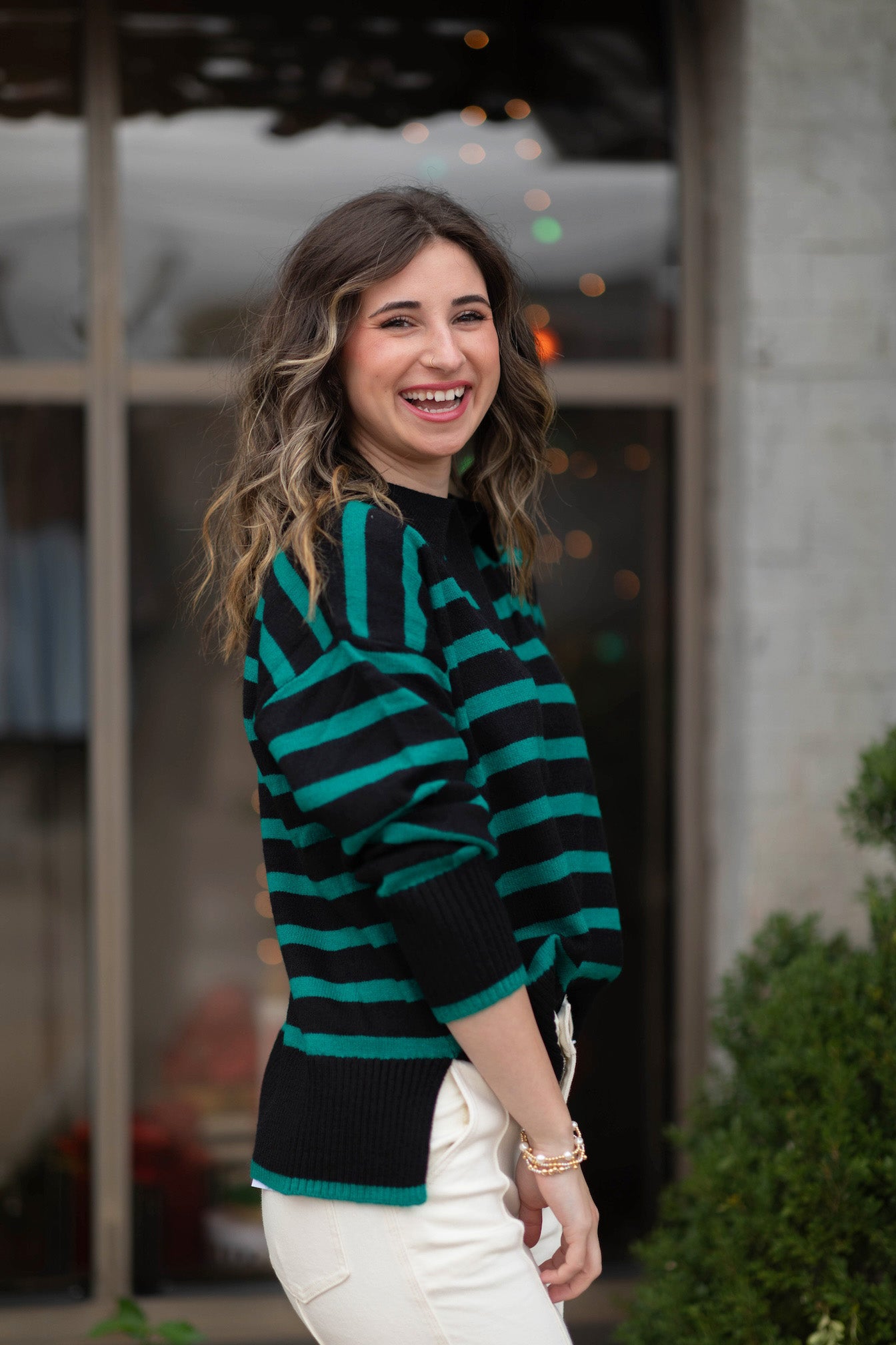 Striped Polo Sweater