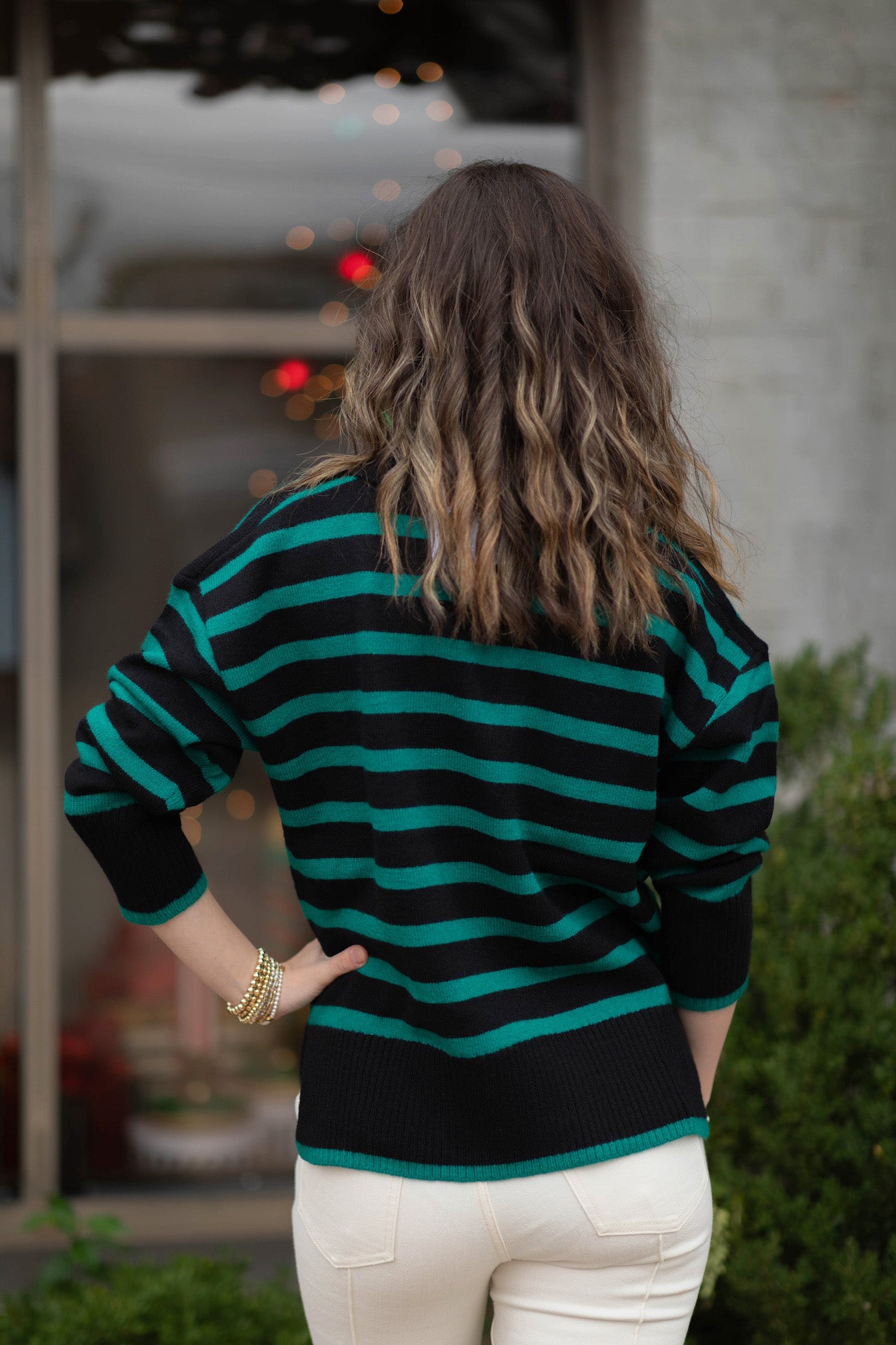 Striped Polo Sweater