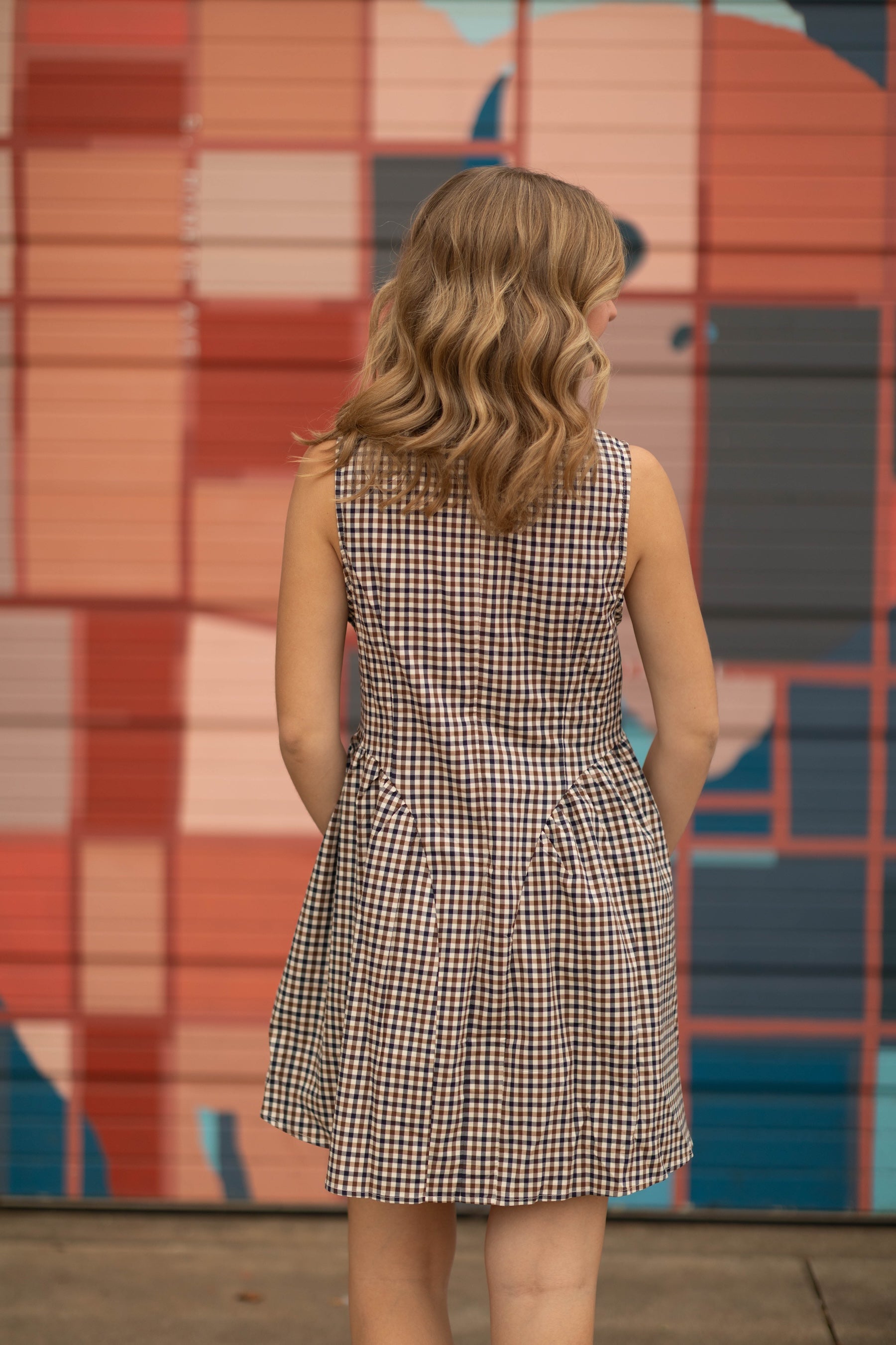 Gingham Short Dress