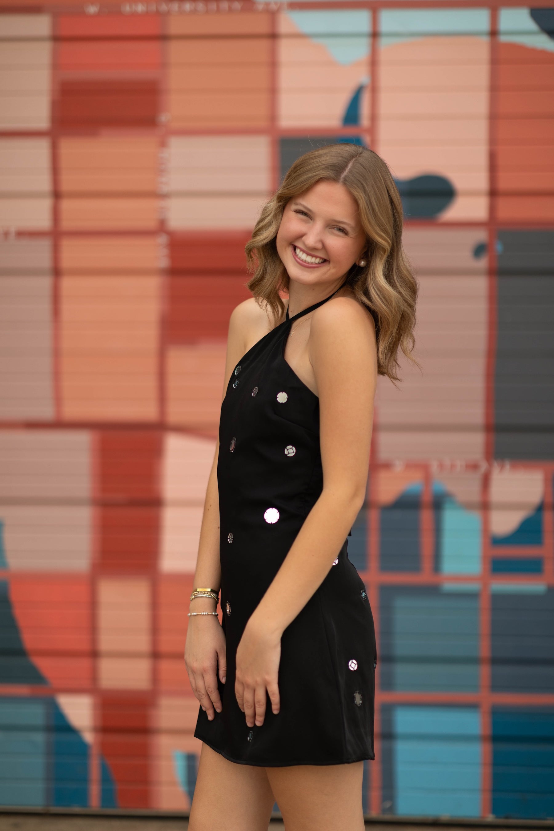Jewel Embellished Halter Mini Dress