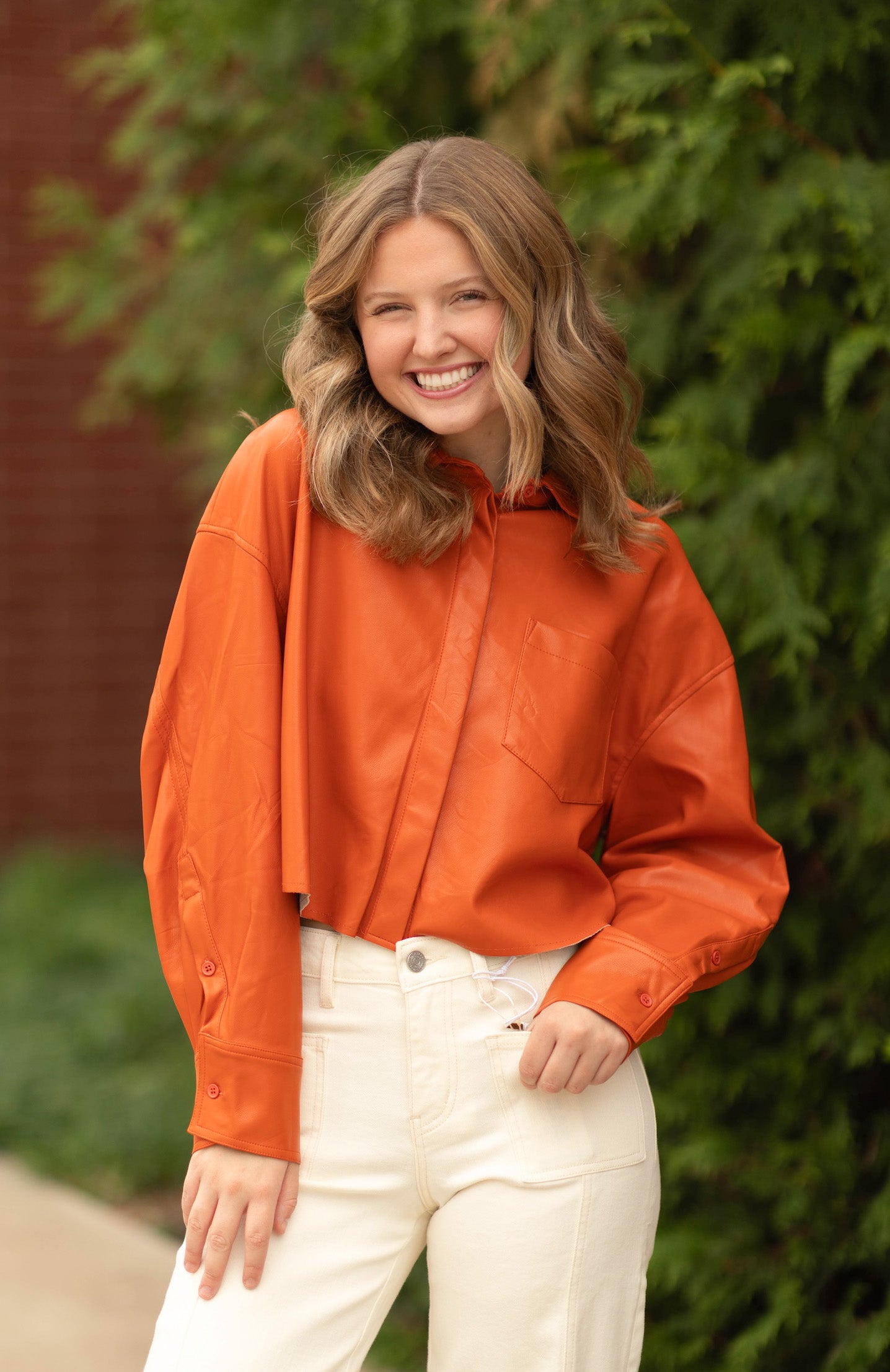 Cropped Leather Jacket