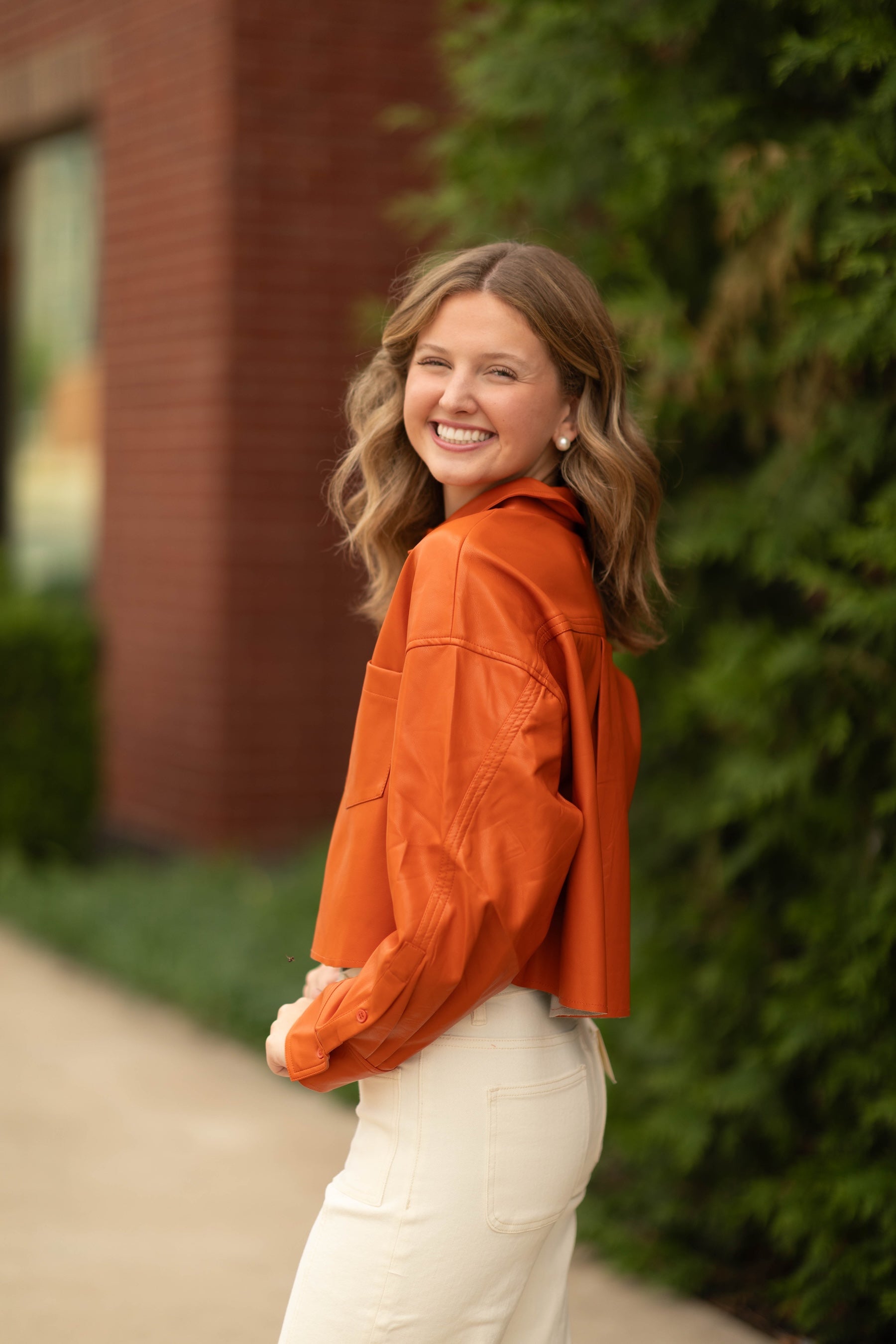 Cropped Leather Jacket