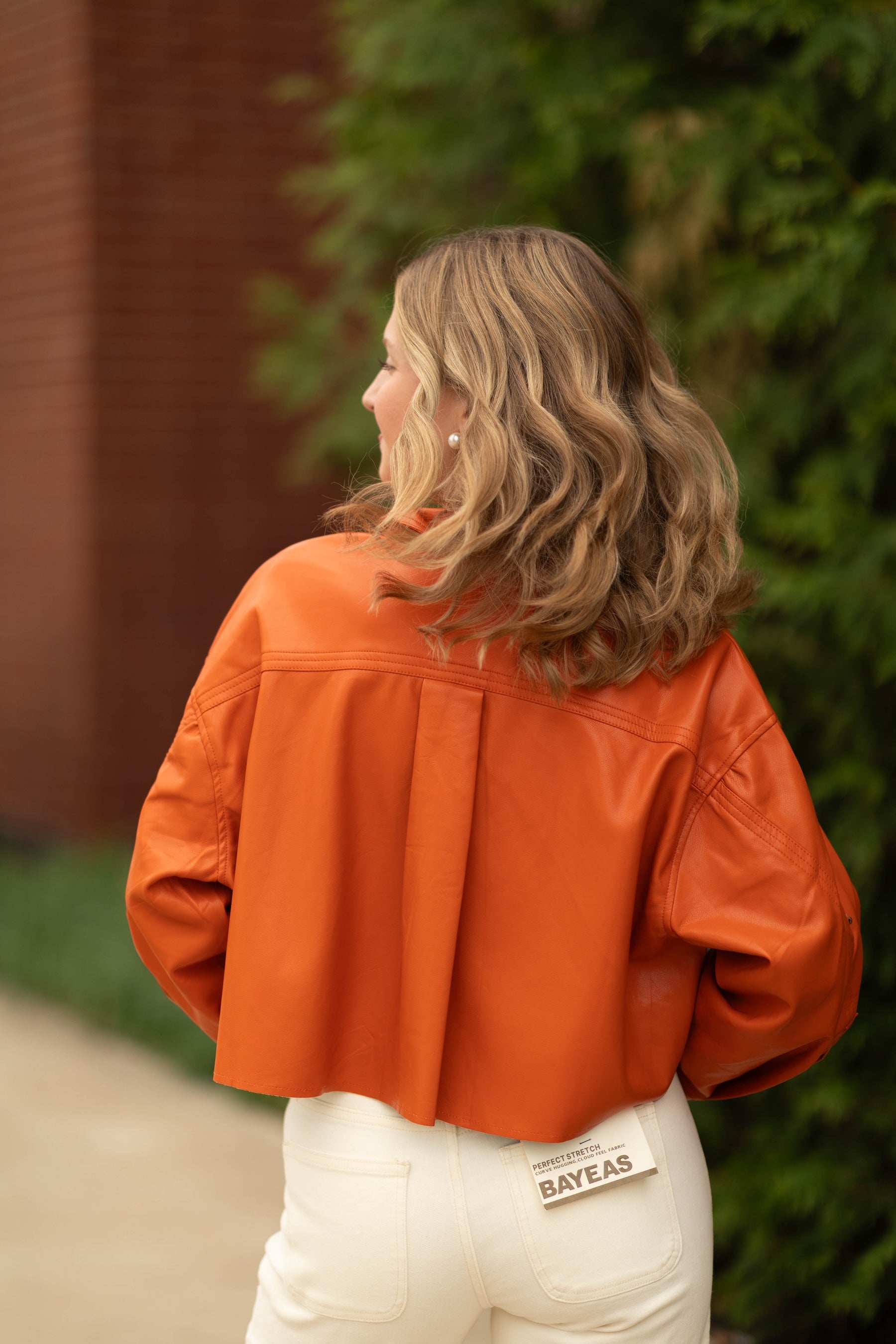 Cropped Leather Jacket