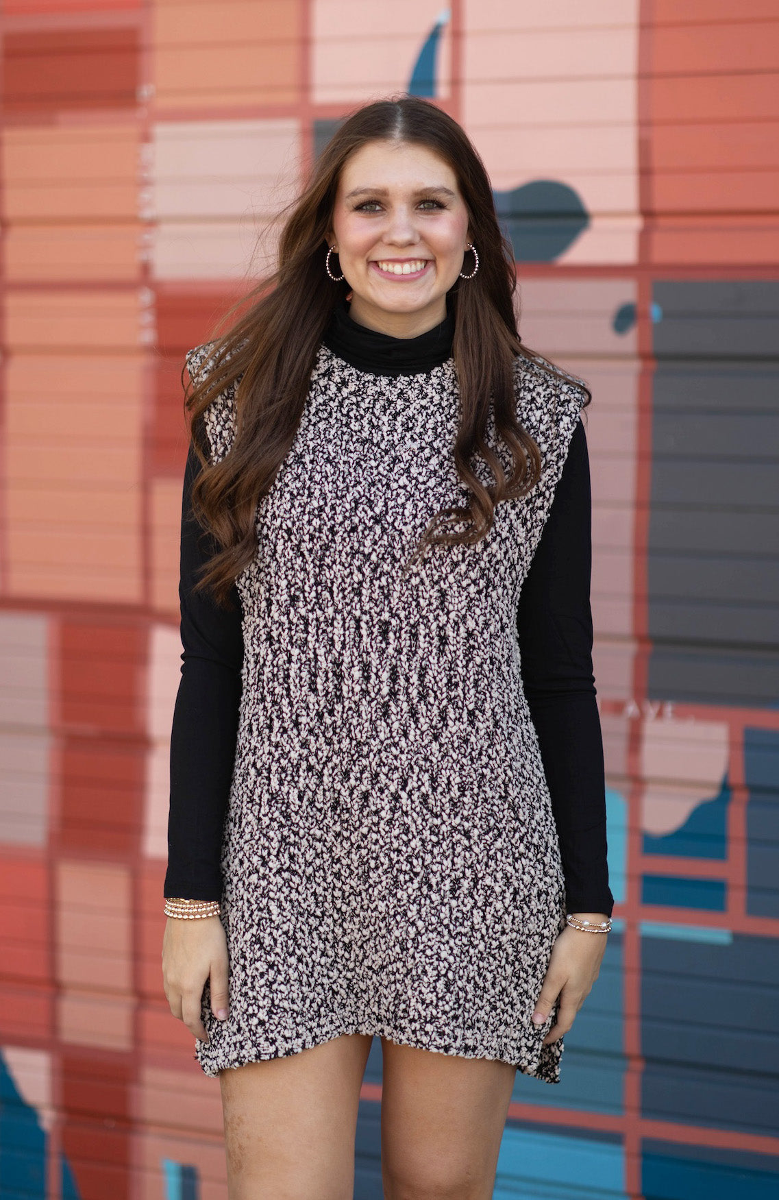 Marled Tunic Sweater Vest