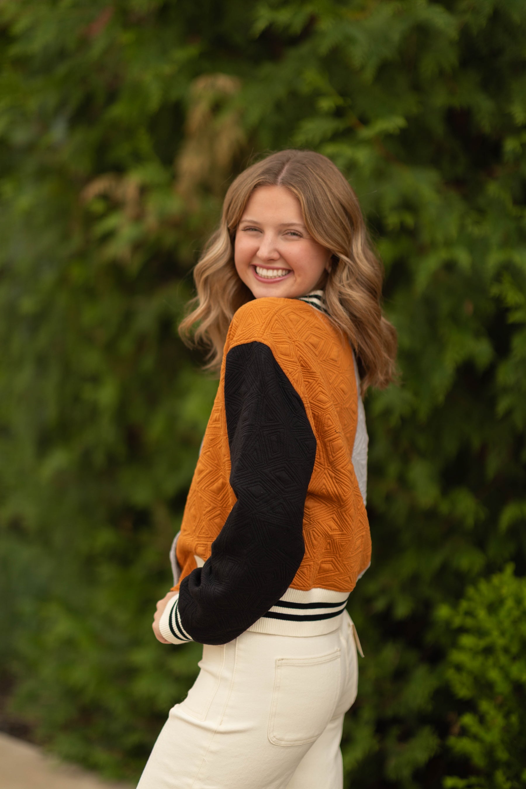 Colorblock Button Up Jacket