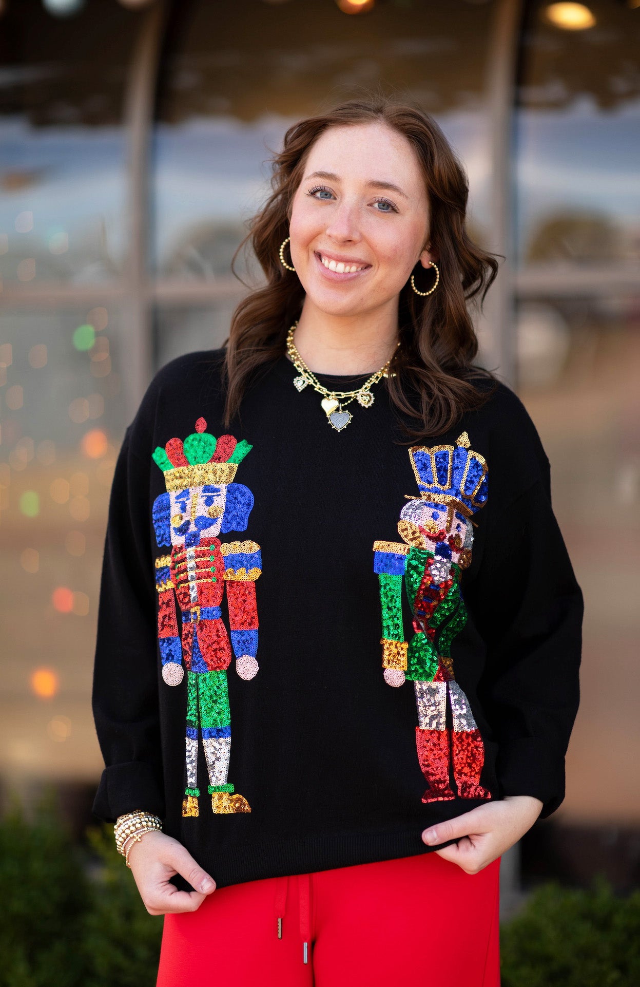 Sequin Nutcrackers Sweater