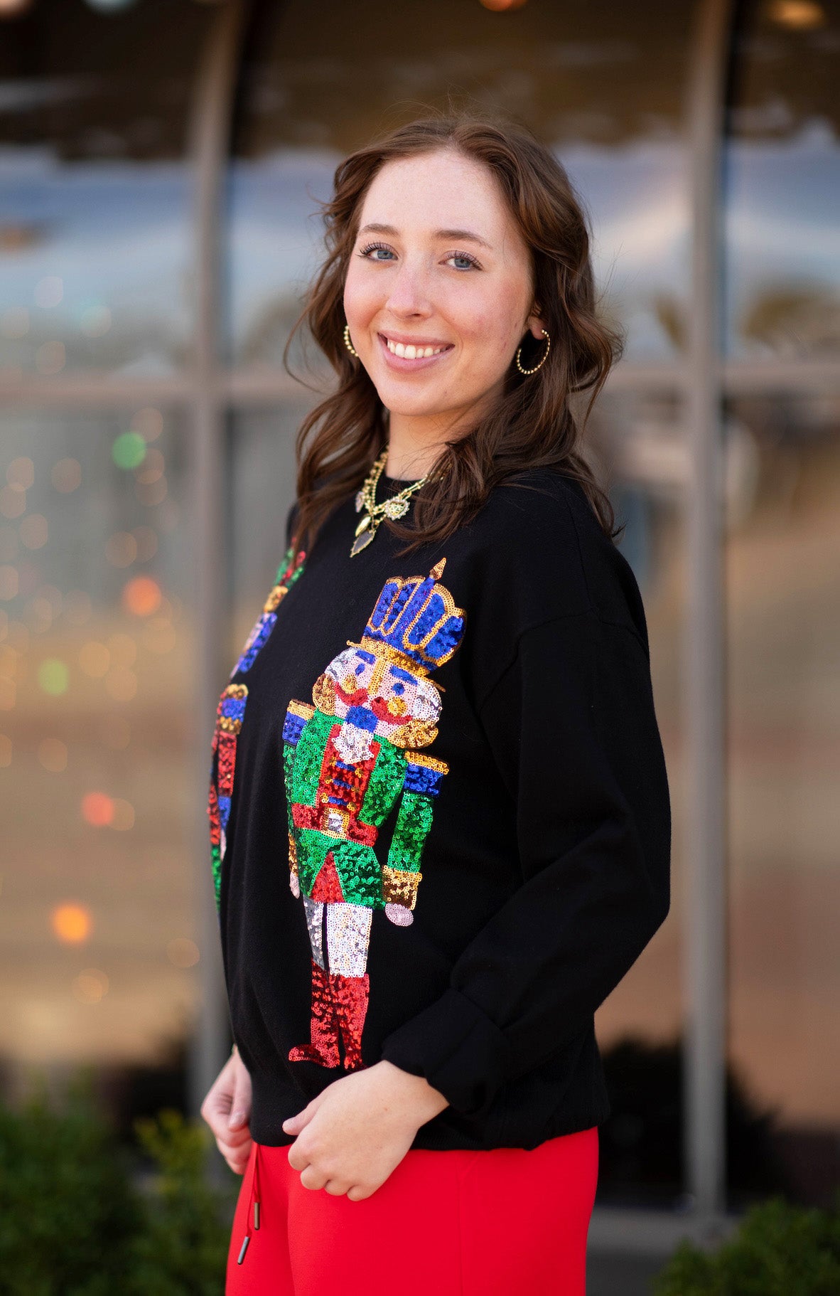 Sequin Nutcrackers Sweater