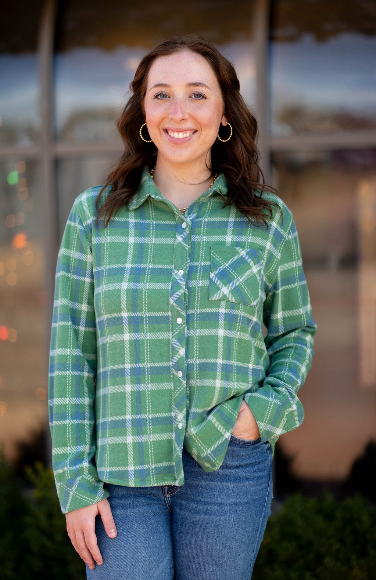 Emma Plaid Button Up